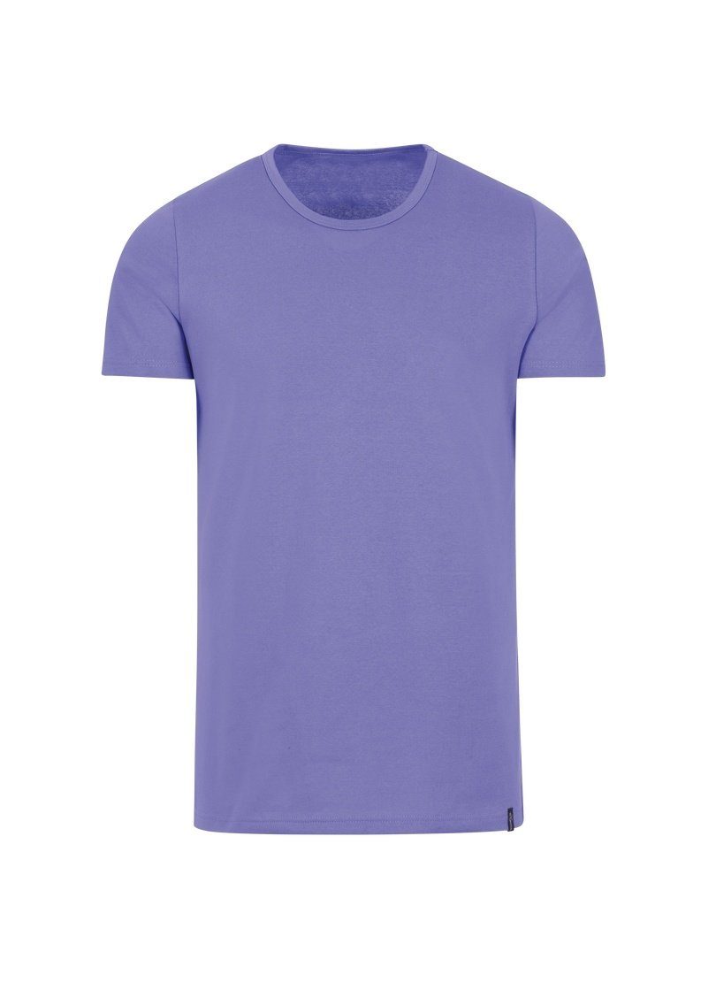 Trigema T-Shirt TRIGEMA T-Shirt aus Baumwolle/Elastan lilie