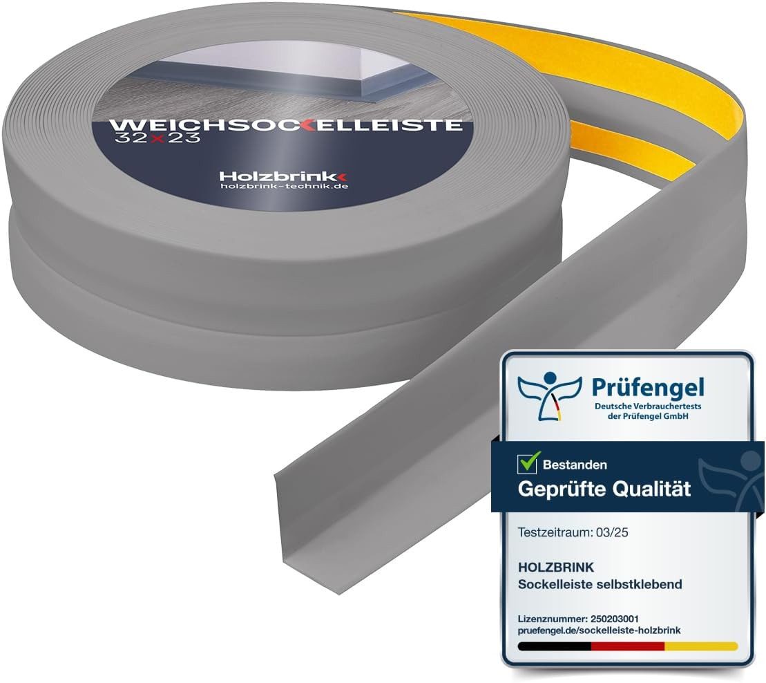 HOLZBRINK Sockelleiste HOLZBRINK selbstklebend PVC 32x23mm, 50 m (2x25m), L günstig online kaufen