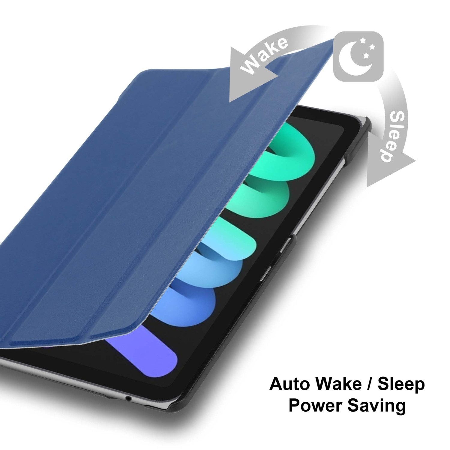 Cadorabo Tablet-Hülle für iPad MINI 6 (8.3 Zoll) Hülle Apple iPad MINI 6 (8.3 Zoll), Klappbare Tablet Schutzhülle - Hülle - Standfunktion - 360 Grad Case