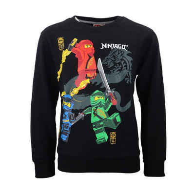 LEGO® Sweater »Ninjago Kinder Jungen Pullover« Gr. 98 bis 128, Schwarz Grau