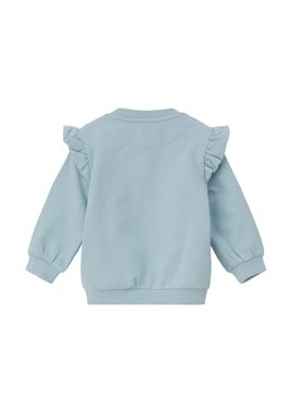 s.Oliver Outdoorjacke Sweatshirt-Jacke mit Rüschen Raffung, Rüschen