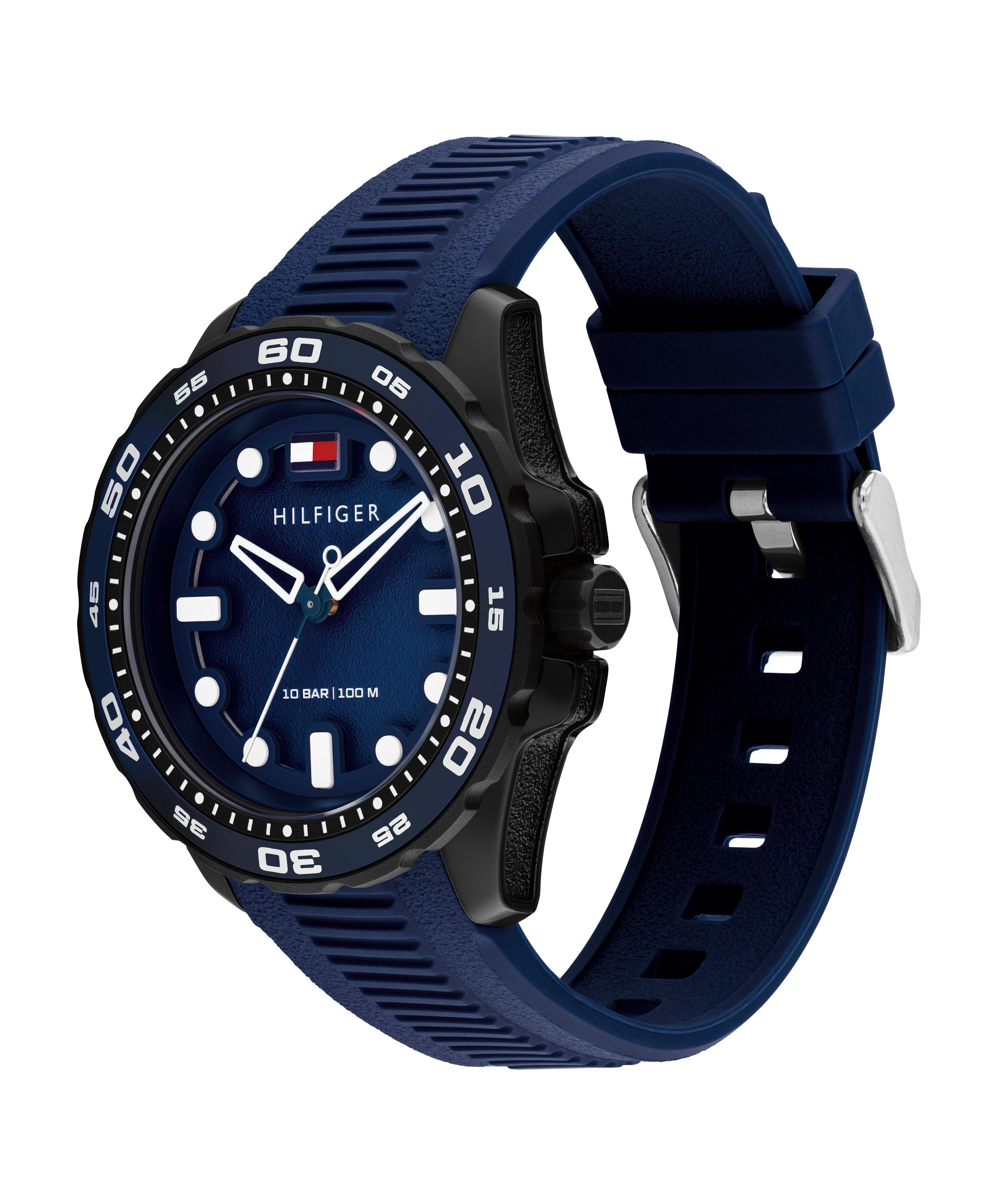 Tommy Hilfiger Quarzuhr TH Regatta 1792265, Armbanduhr, Damenuhr, Herrenuhr, Silikonarmband, analog