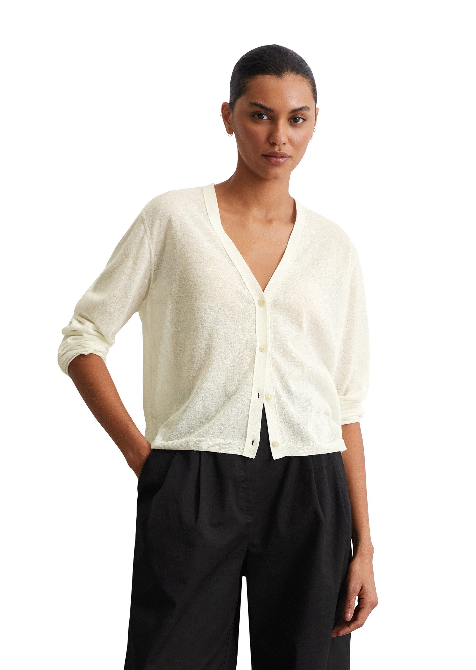 Cardigan aus Organic-Cotton-Mix