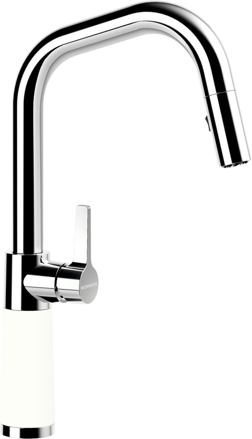 Schock Küchenarmatur SC-530 SB ausziehbar, Strahl-Brause, Rückflussverhinderer, Schwenkbereich 120°