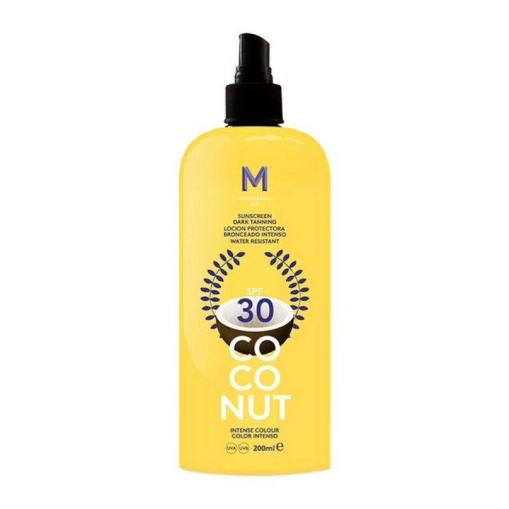 ml dark sunscreen Sonnenschutzpflege 200 COCONUT tanning Mediterraneo SPF30 Sun