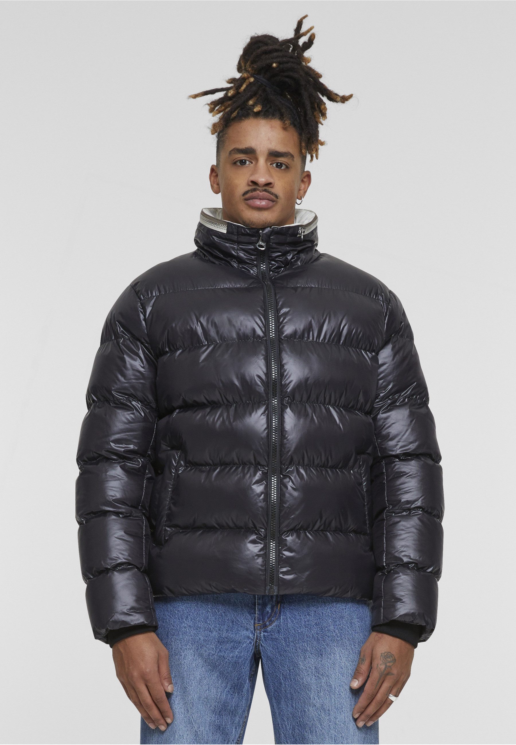 URBAN CLASSICS Winterjacke Urban Classics Recycled Zip neck Puffer Jacket (1-St) – Bild 4 von 5