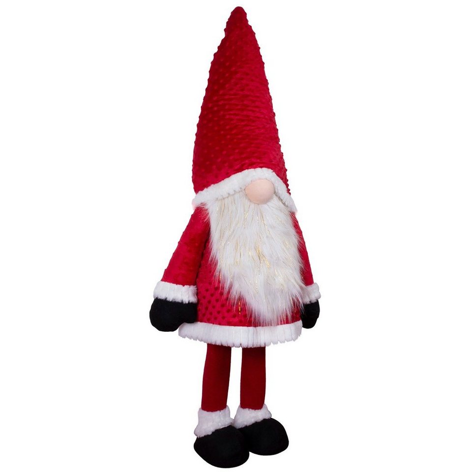 Christmas Paradise Weihnachtsfigur Wichtel 90cm (115cm) XXL Wackelgnom  (Deko Figur, 1 St), Weihnachten, rot