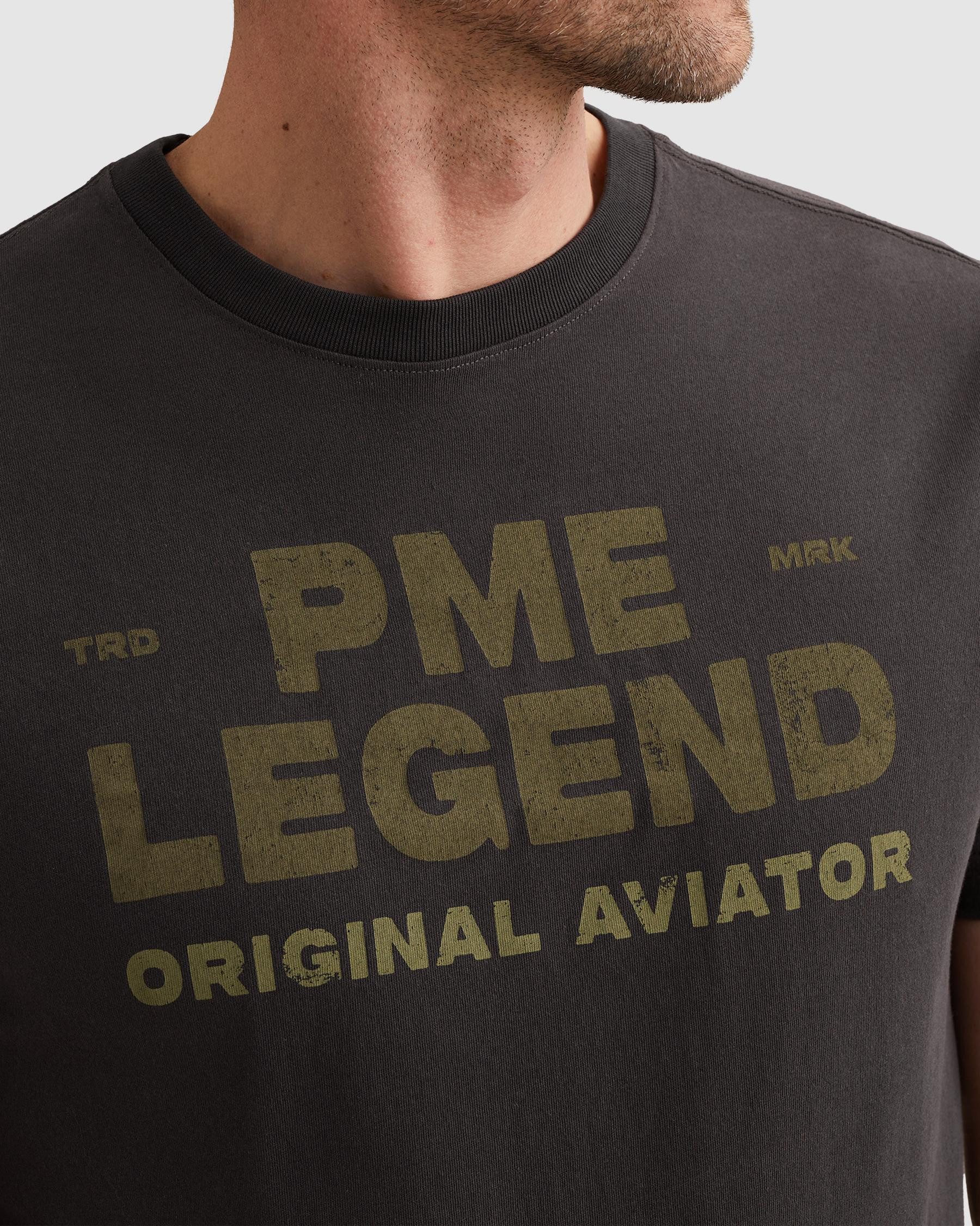 PME LEGEND Print-Shirt T-shirt RH open end jersey Sommershirt mit Logo-Print
