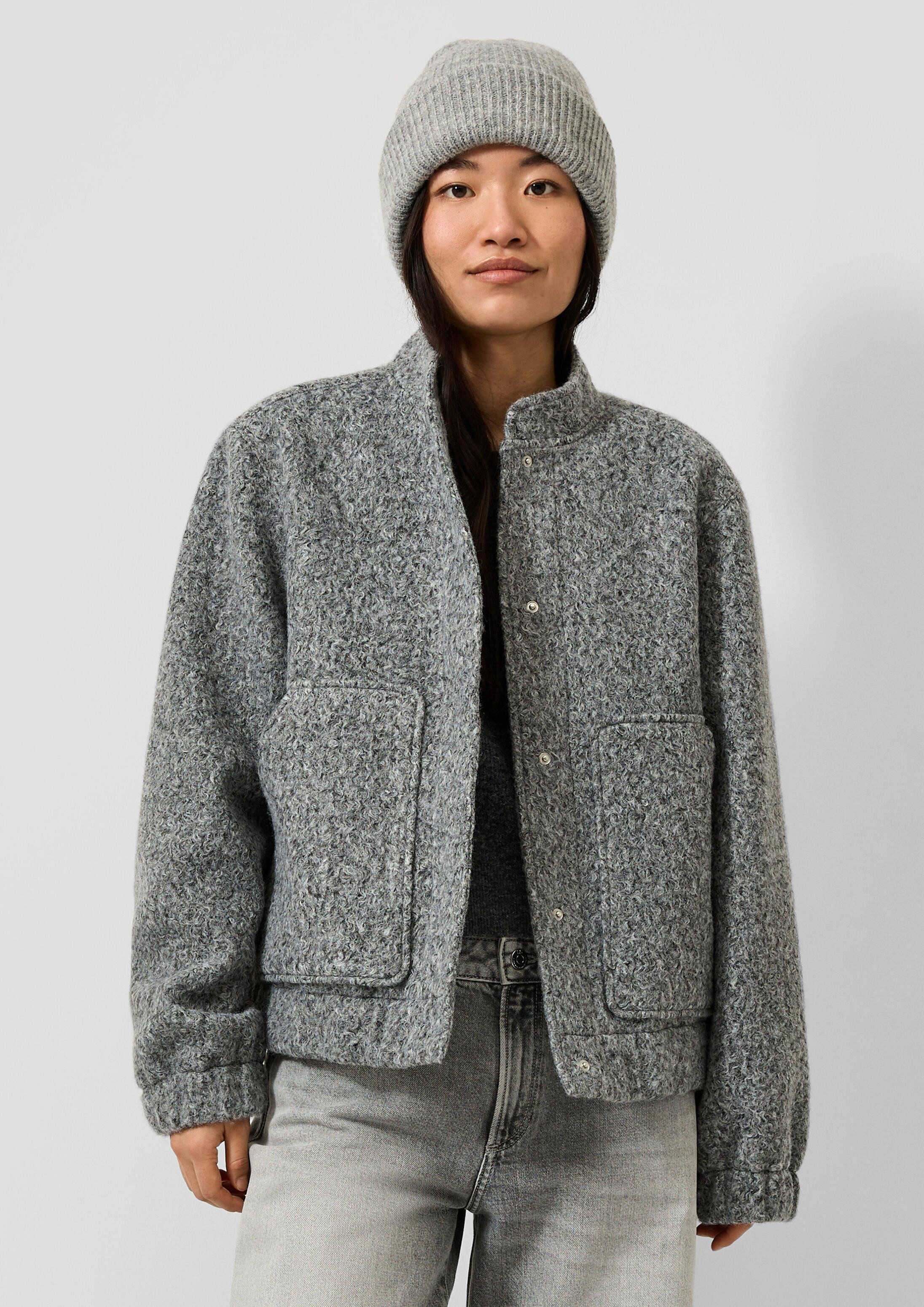 QS Funktionsjacke Outdoor-Jacke Blousonjacke in Wolloptik