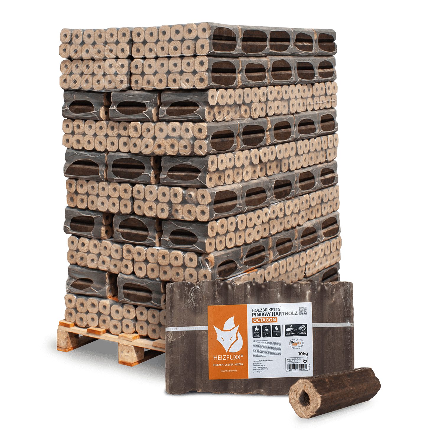 HEIZFUXX Holzbriketts PiniKay Octagon, 960 kg, günstig online kaufen