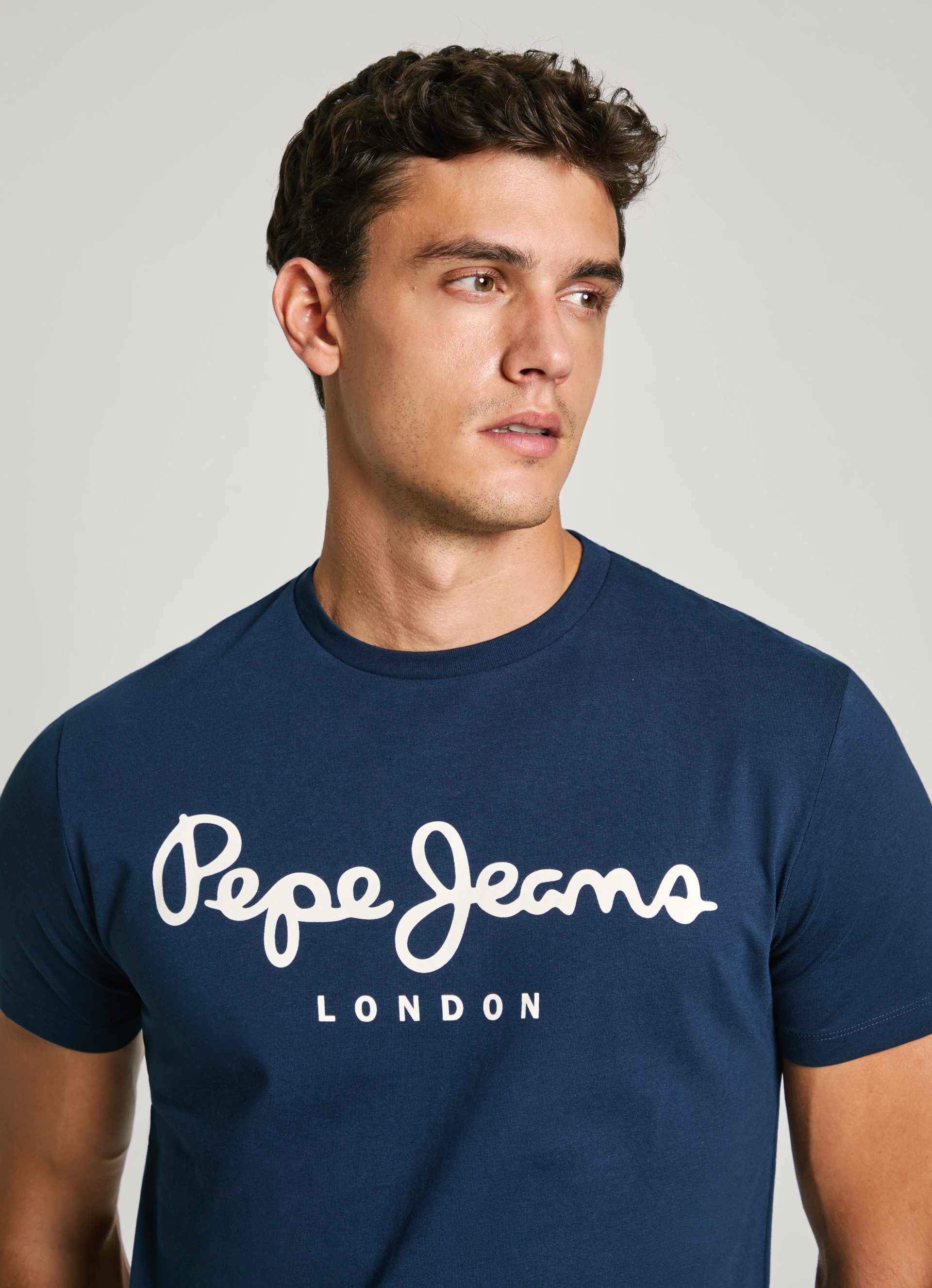Pepe Jeans T-Shirt mit Markenprint vorne