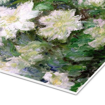 Posterlounge Forex-Bild Claude Monet, Weiße Clematis, Wohnzimmer Malerei