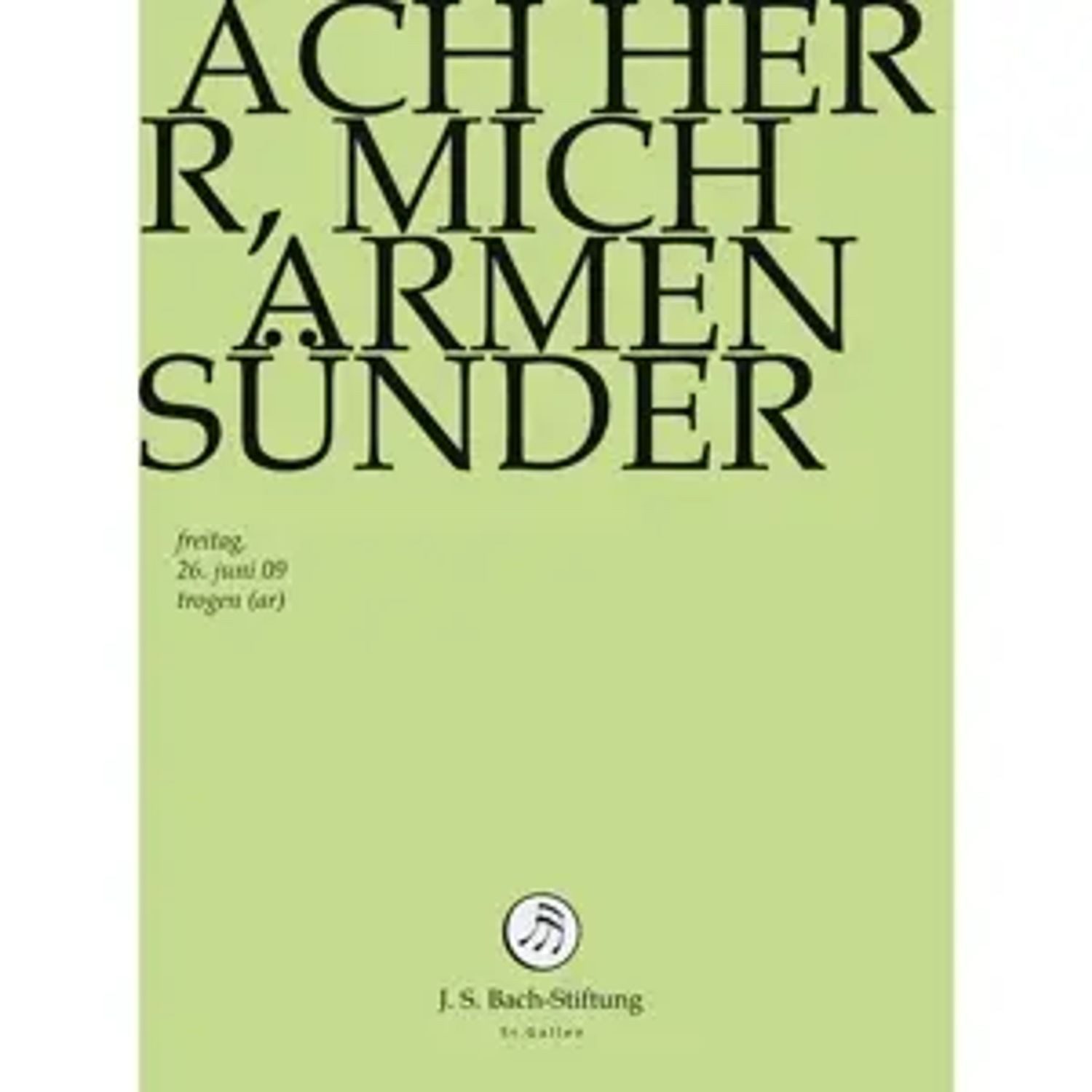DVD Bach-Kantaten-Edition der Bach-Stiftung St.Gallen - Kantate BWV 135