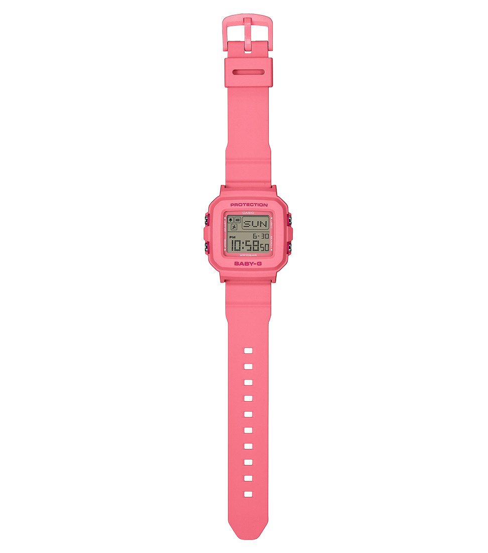 CASIO Quarzuhr Casio Baby-G + Plus Damen Uhr BGD-10KH-4ER Resin, Rosa, (1-tlg)