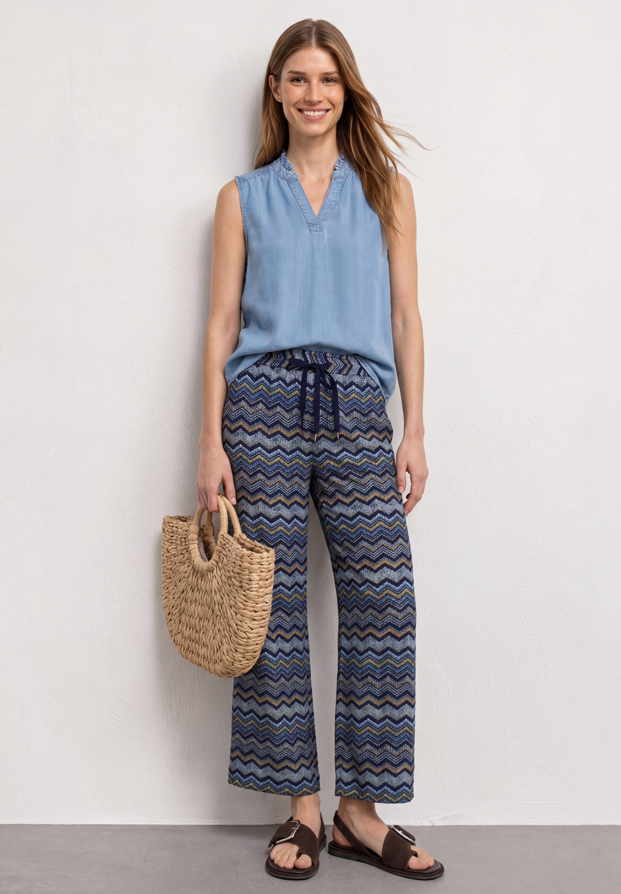 STREET ONE Stoffhose High Waist