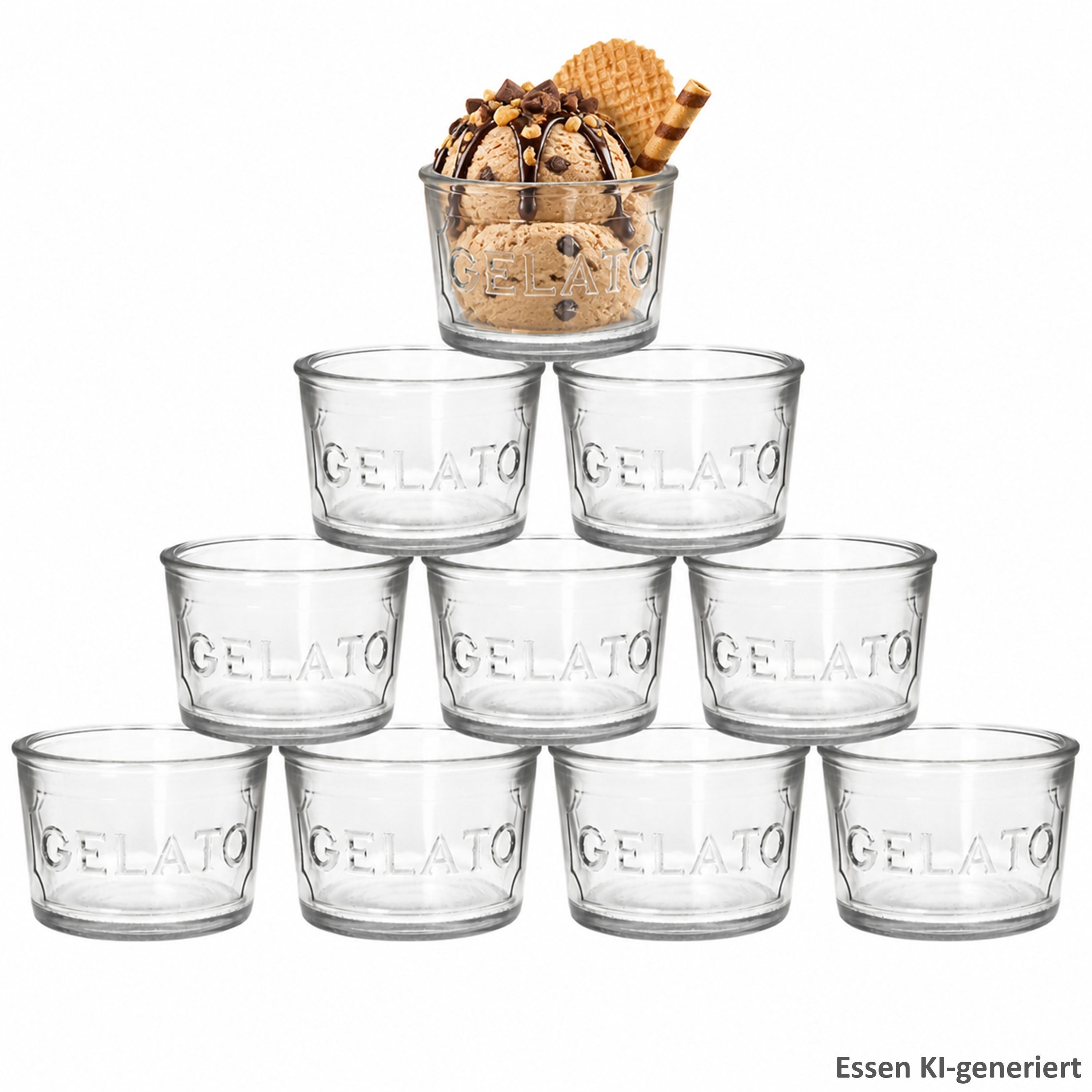 MamboCat Eisschale 12x Gelato Glas Eisbecher 150ml Dessert Schale Eisgläser Obst Mousse, Glas
