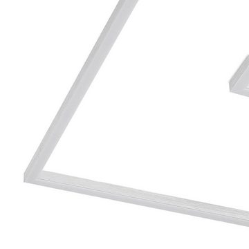 Lindby LED Deckenleuchte Nelinka, LED-Leuchtmittel fest verbaut, warmweiß, Modern, Aluminium, Eisen, Kunststoff, nickel, 1 flammig, inkl.