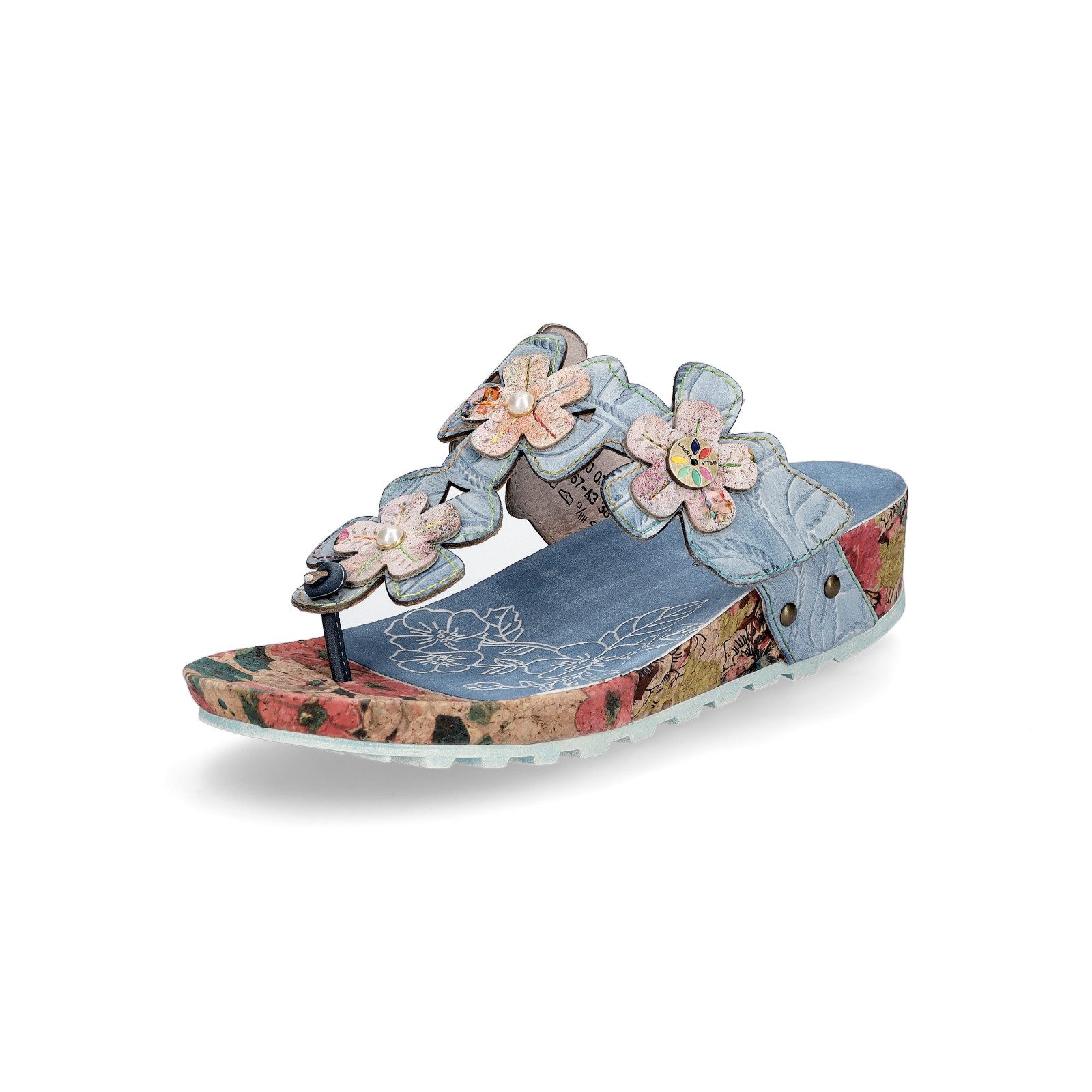 LAURA VITA Laura Vita Damen Pantolette blau Pantolette günstig online kaufen