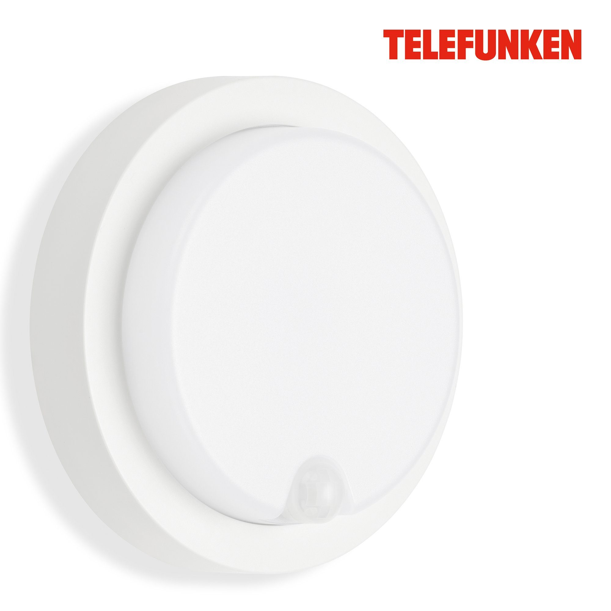 Telefunken LED Außen-Wandleuchte 315306TF, LED fest verbaut, Neutralweiß, Außenleuchte IP44 Bewegungssensor 1150lm 4000K 12W