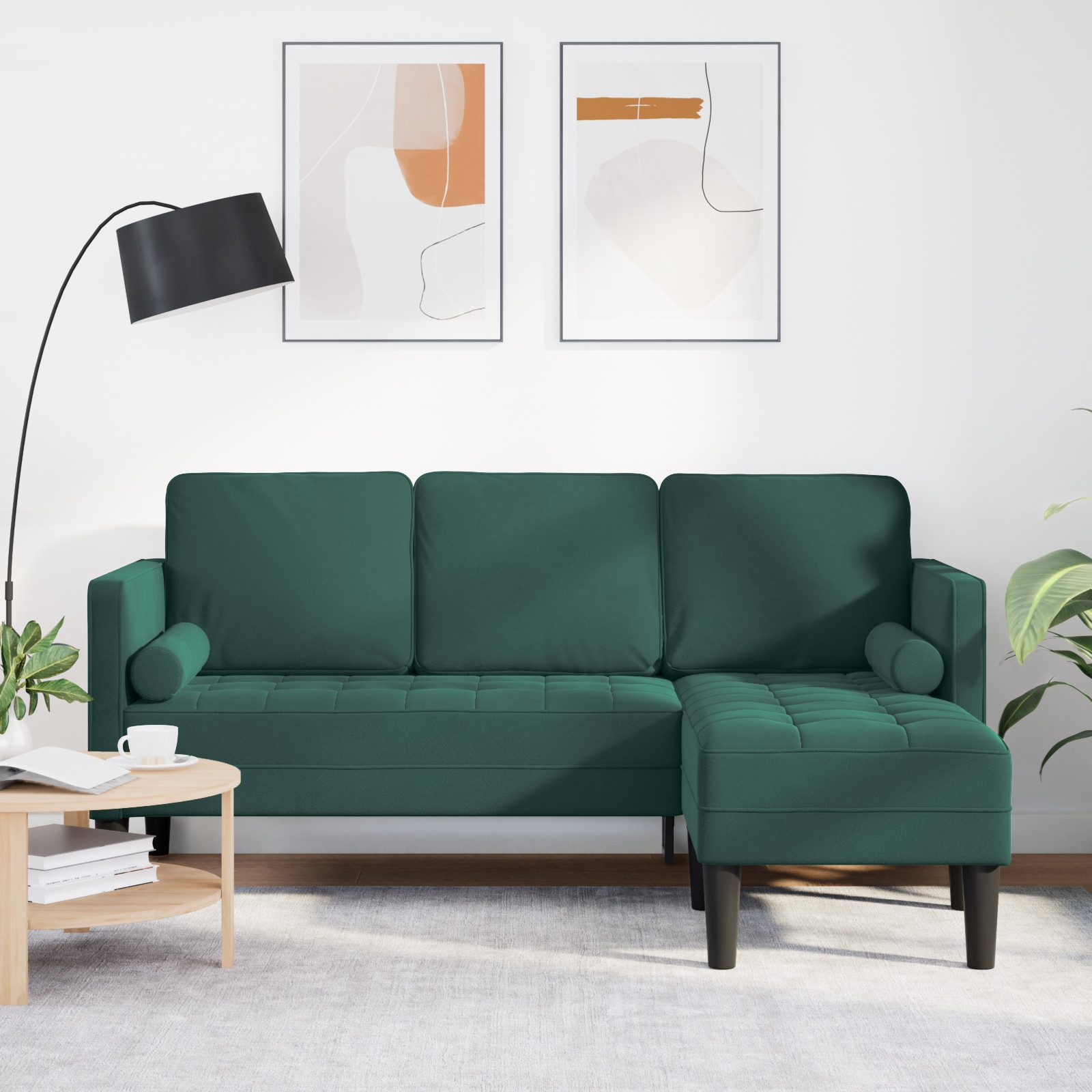 vidaXL Sofa 3-Sitzer Sofa mit Chaise günstig online kaufen