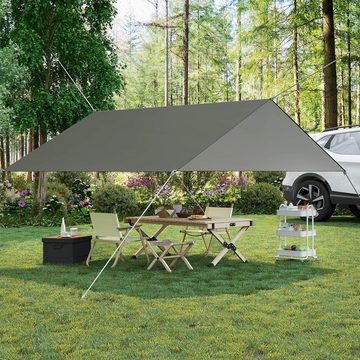 Woltu Tarp-Zelt, Personen: 4 (1 tlg), Zeltplane wasserdicht, mit Seilen Erdnägeln, SPF50+