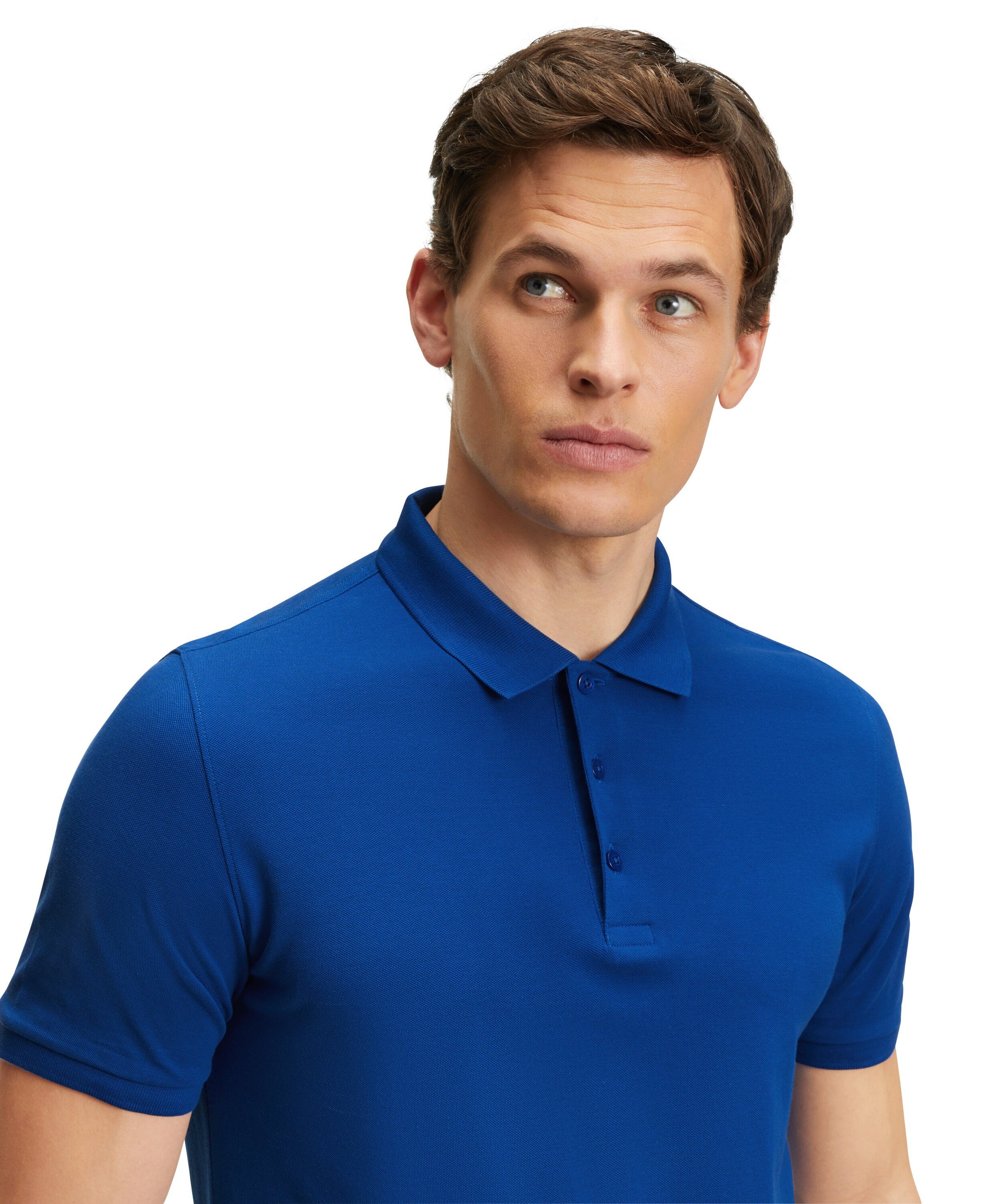 FALKE hochwertiger aus Poloshirt (6493) Pima-Baumwolle blue petrol