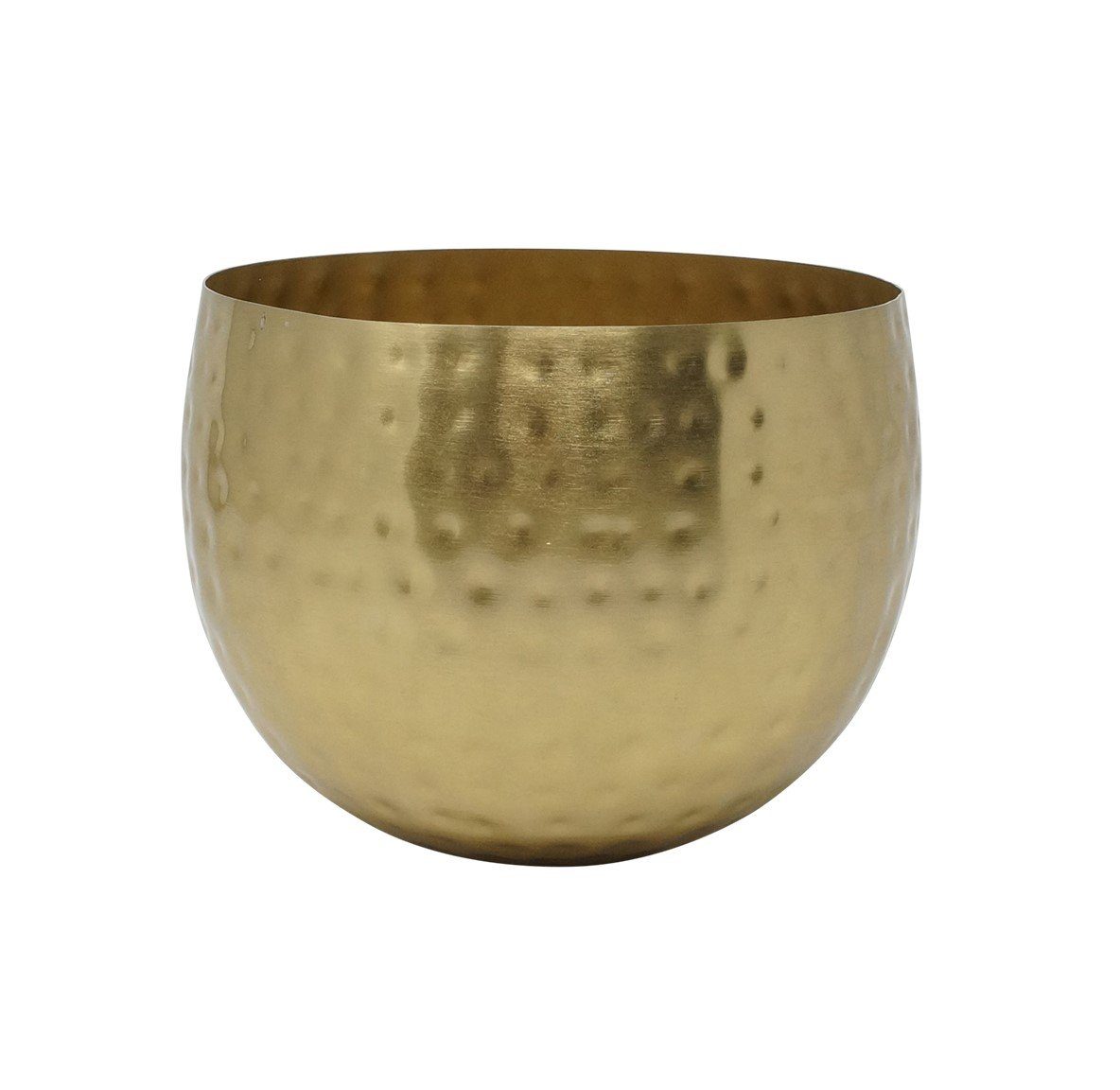 LaLe Living Blumentopf Baha gehämmert in Kupfer und Gold, Ø13,5 cm, aus Eisen