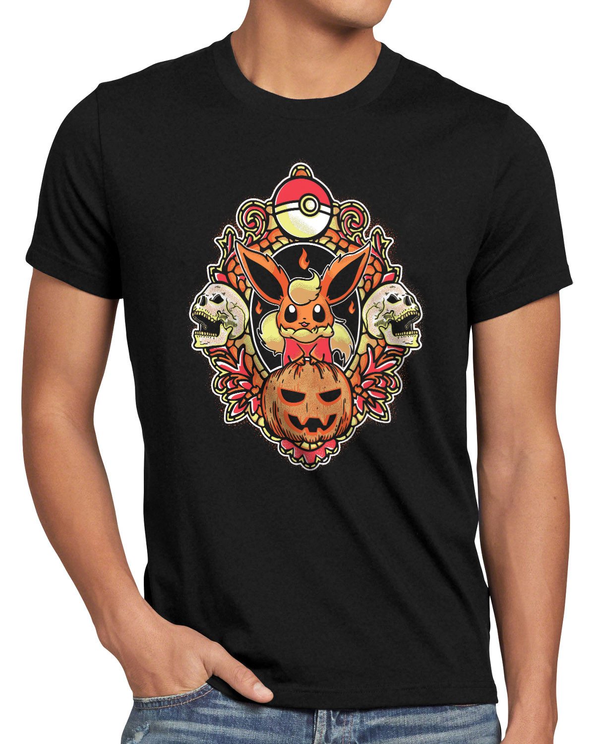 style3 T-Shirt pokemon pikachu mewtu flamara glumanda pokeball pokedex gameboy color