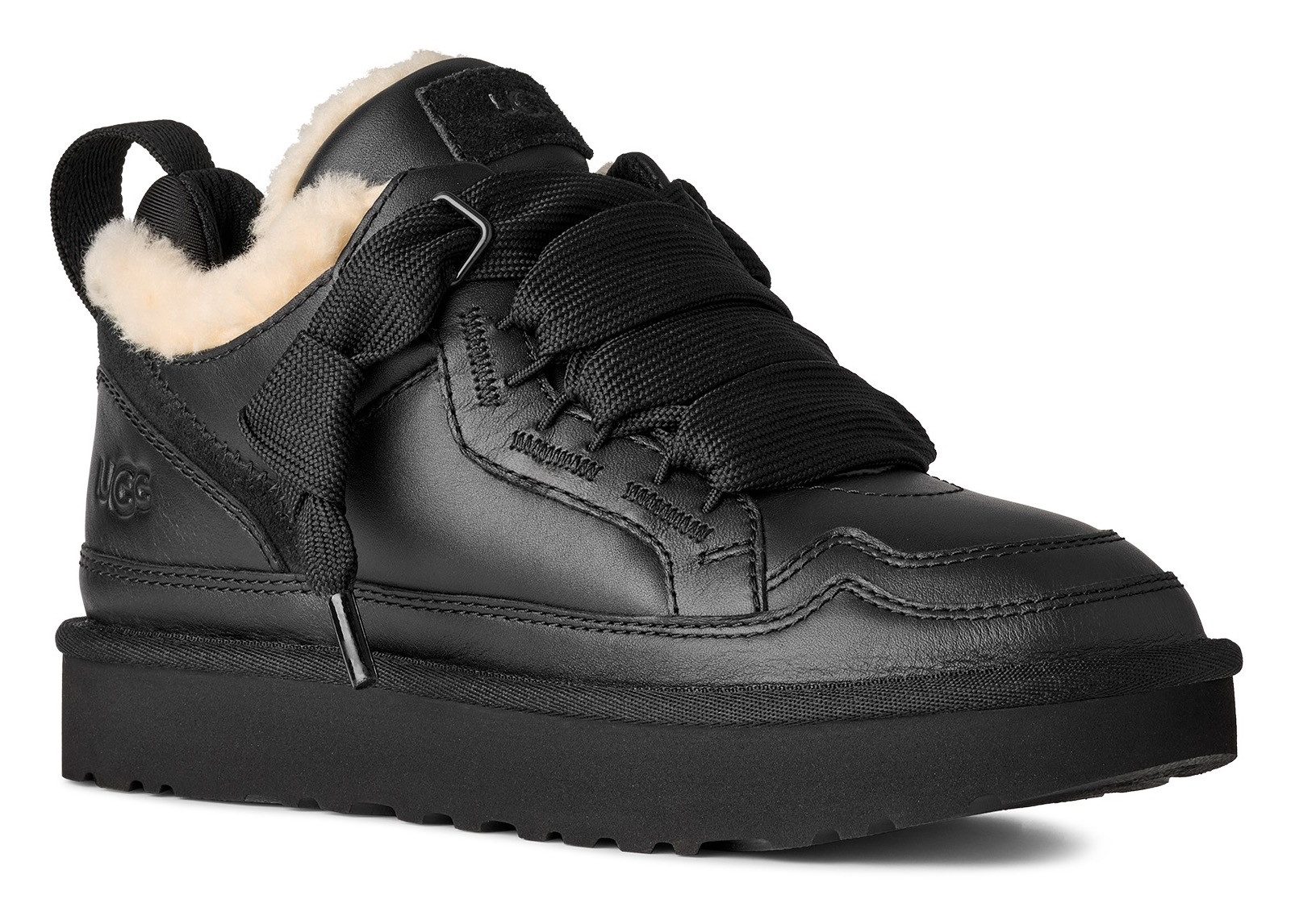 UGG LOWMEL LTHR Sneaker Midcut Sneaker, Schnürschuh mit Anziehlasche günstig online kaufen