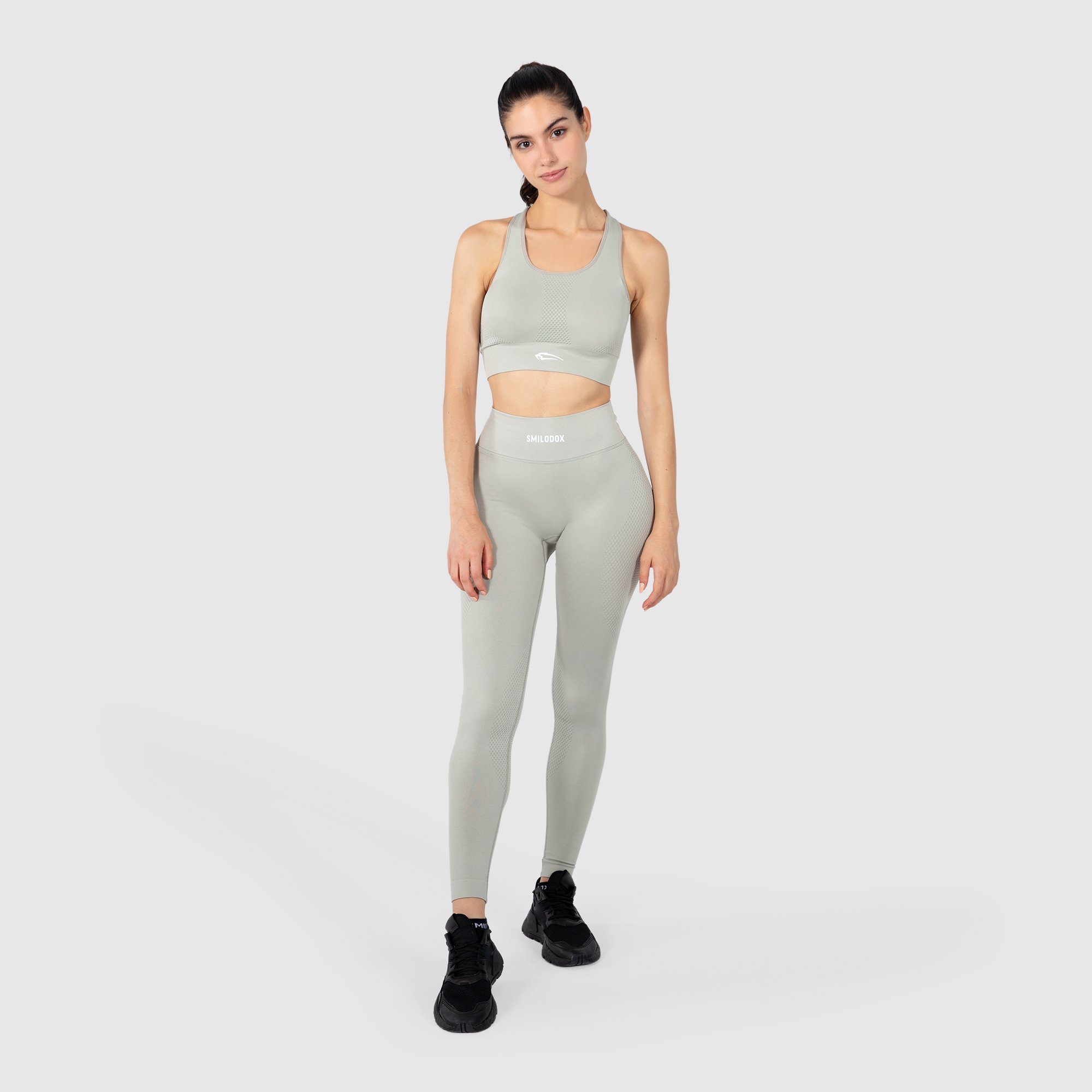 Seamless, Smilodox Leggings Nachhaltig Zoe Hellgrau