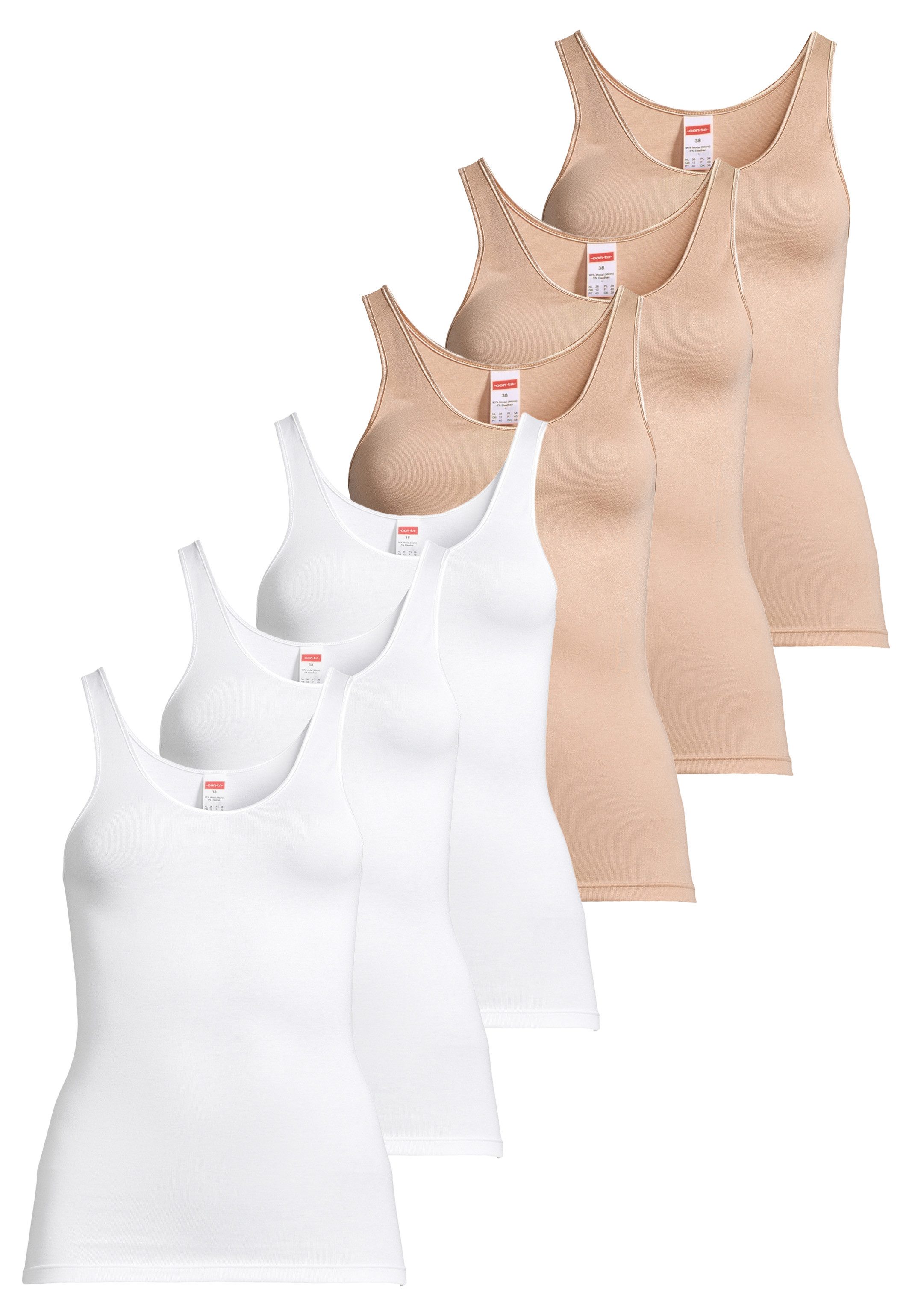 conta Unterhemd 6er Pack Modal Unterhemd / Top - Atmungsaktiv - Elastisches günstig online kaufen