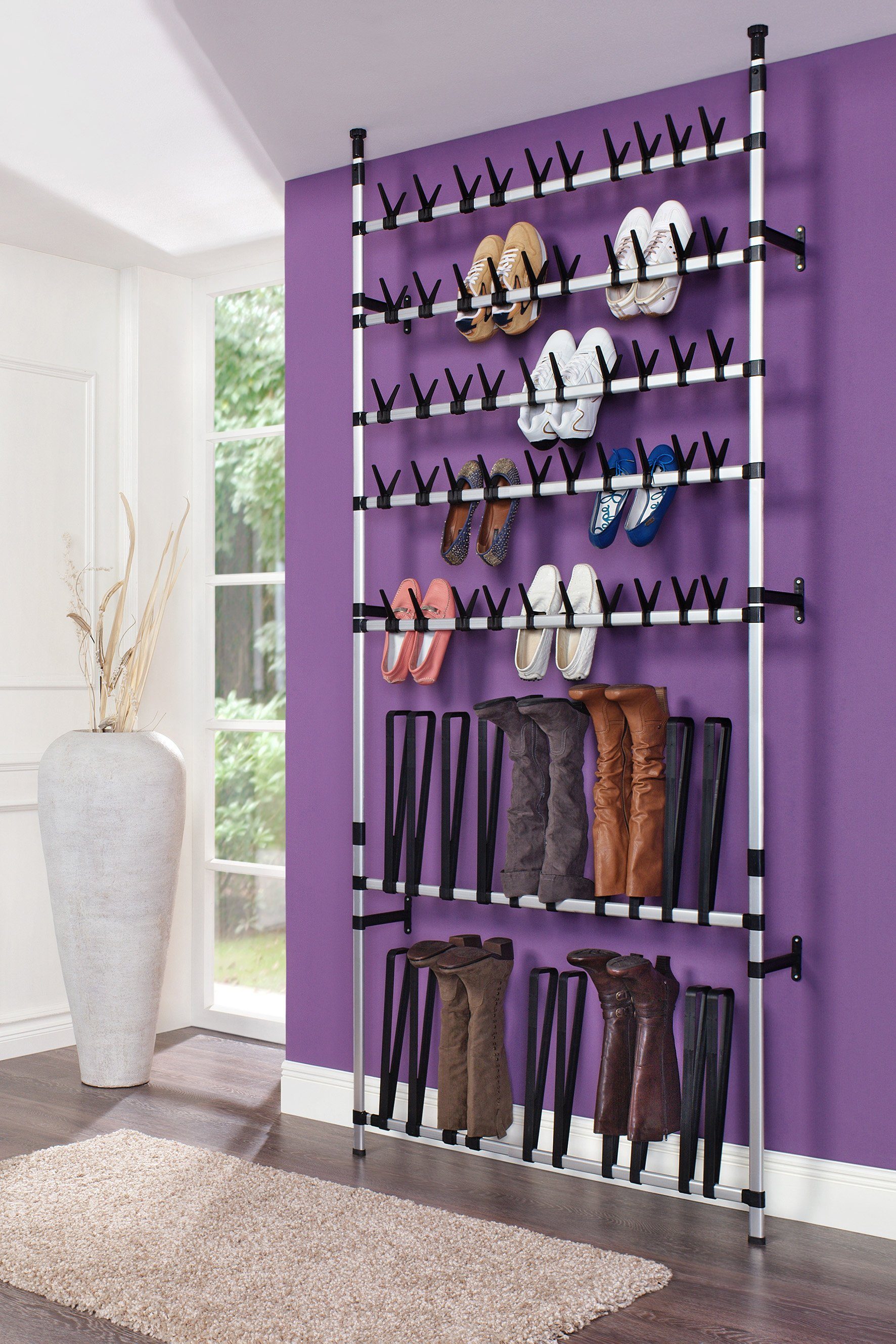 Ruco Teleskopregal, Aluminium/Kunststoff, für bis zu 50 Paar Schuhe 10 Paar günstig online kaufen