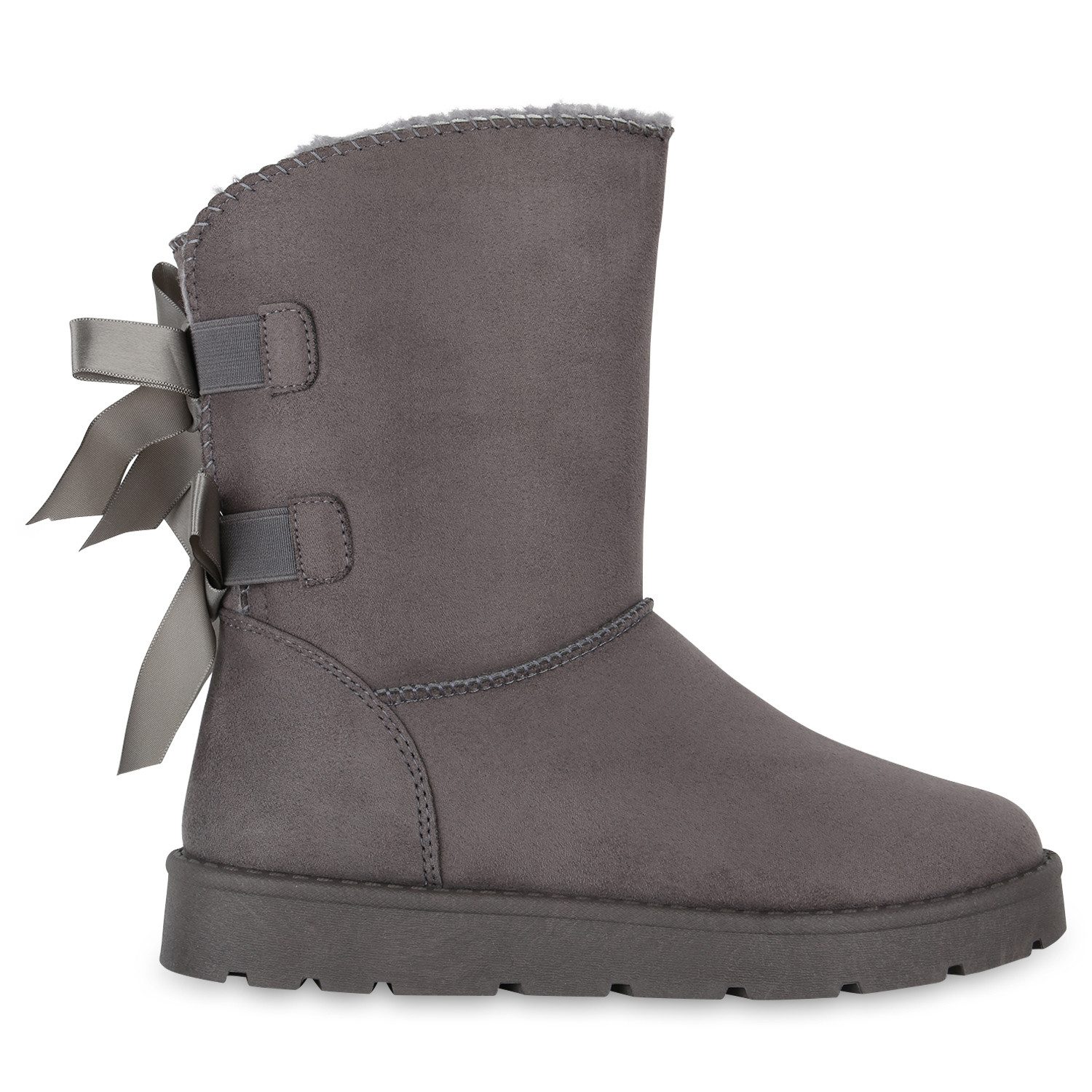 VAN HILL 841501 Winterstiefelette Damen Winter Boots Freya Stiefeletten warm gefüttert mit Schleifen – Bild 2 von 4