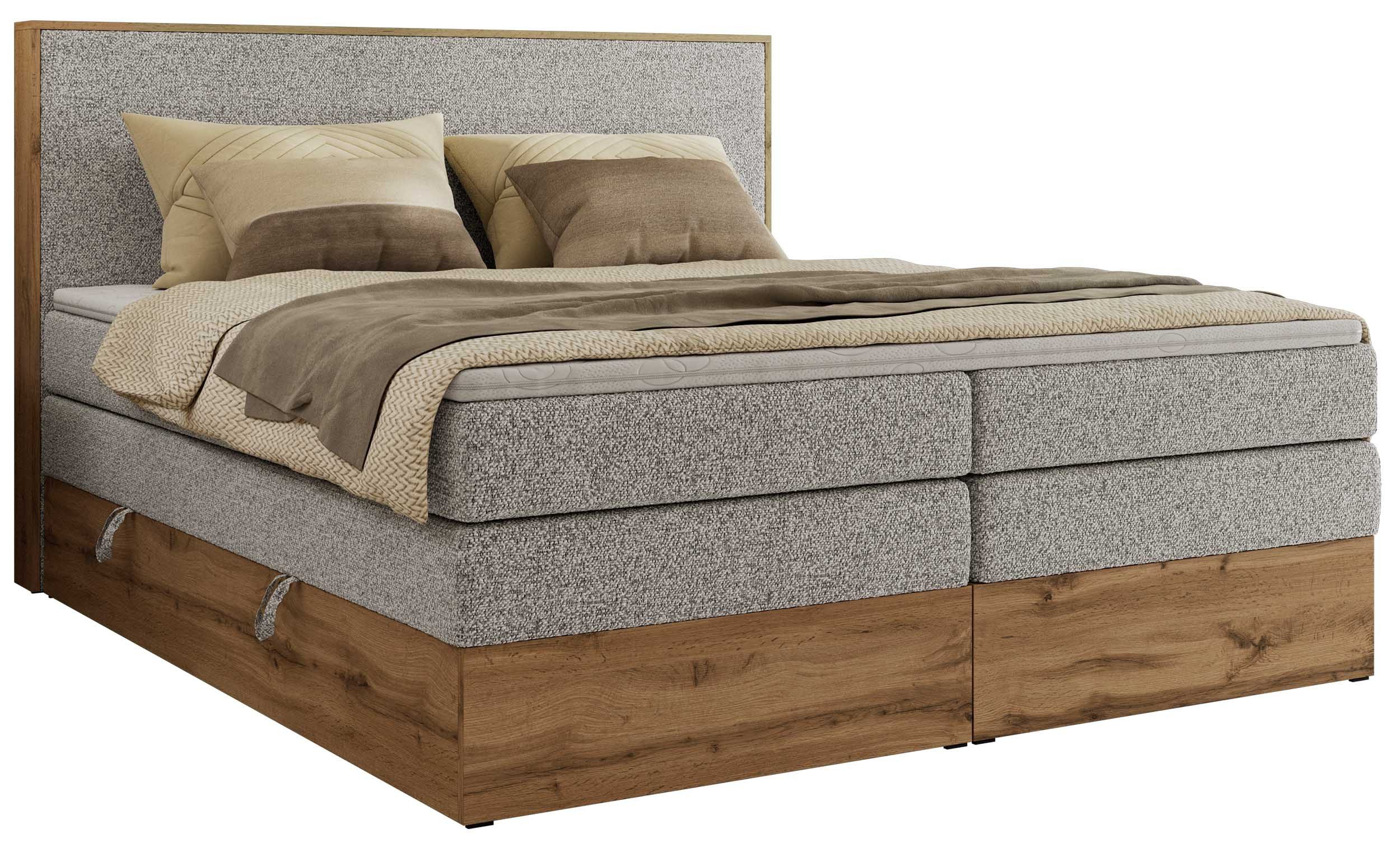 MKS MÖBEL Boxspringbett WOOD CLASSIC KING günstig online kaufen