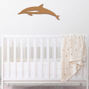 Namofactur LED Nachtlicht Delfin Nachtlicht Kinder Wandlampe Kinderzimmer I MDF Holz, LED fest integriert, Warmweiß