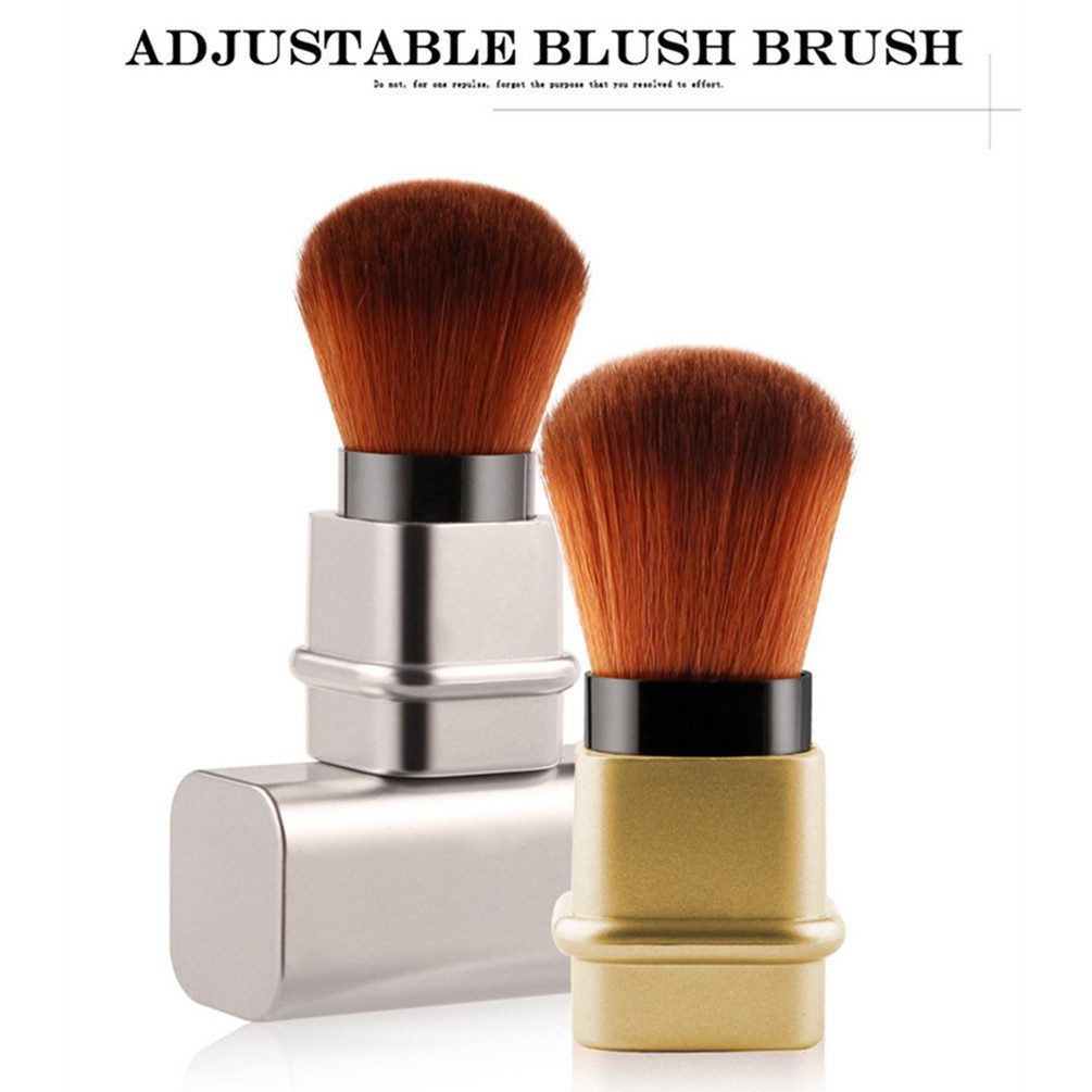 DEBAIJIA Puderpinsel Einziehbare Make-up Pinsel Tragbare Puderpinsel mit Abdeckung