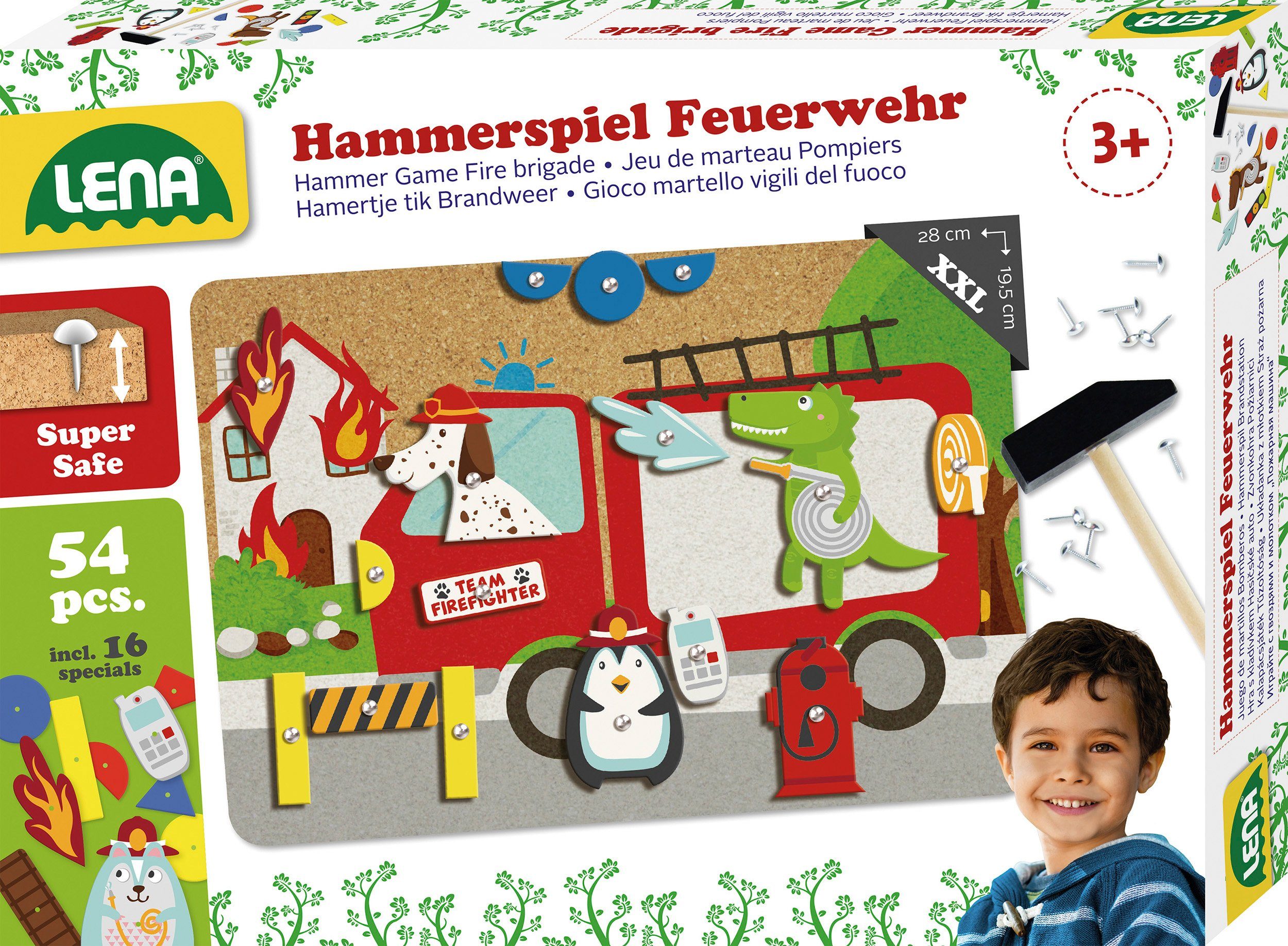 Lena® Spiel Hammerspiel Feuerwehr, Kinderspiel