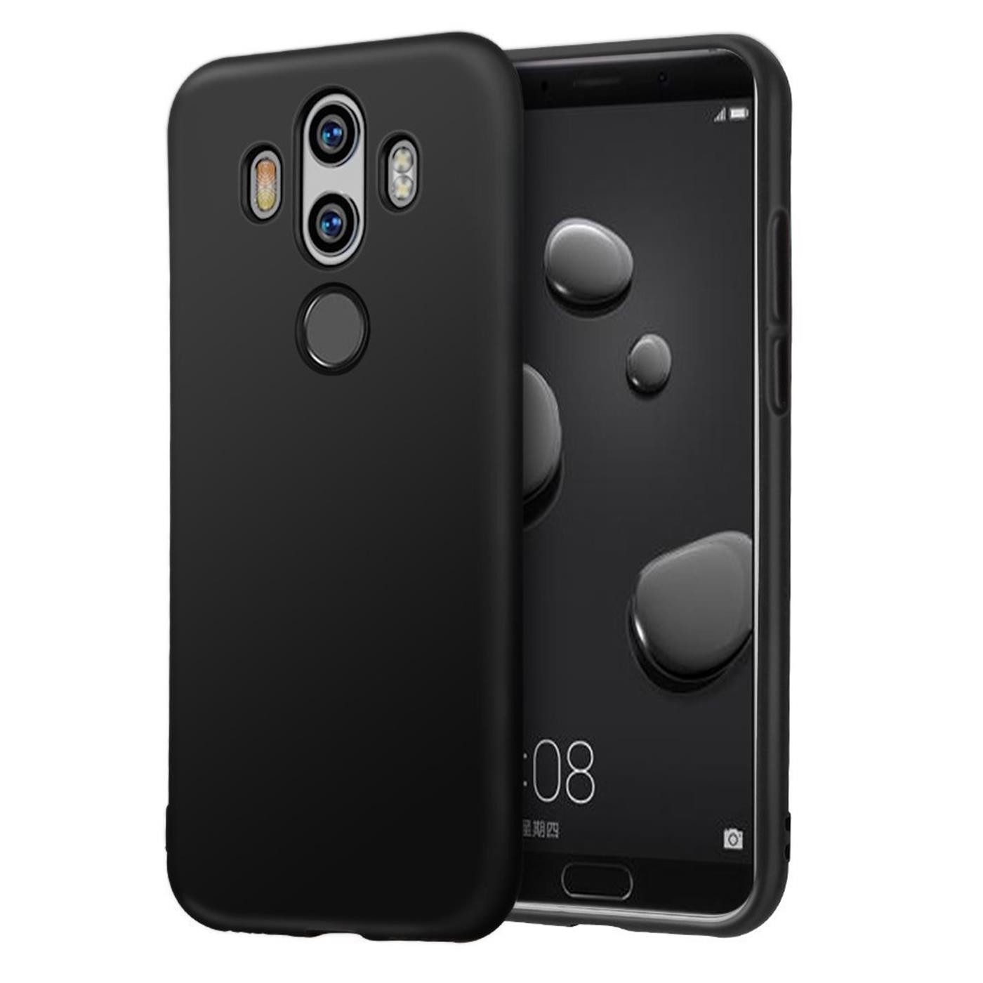 CoolGadget Handyhülle Black Series Handy Hülle für Huawei Mate 10 Pro 6 Zoll, Edle Silikon Schlicht Robust Schutzhülle für Huawei Mate 10 Pro Hülle