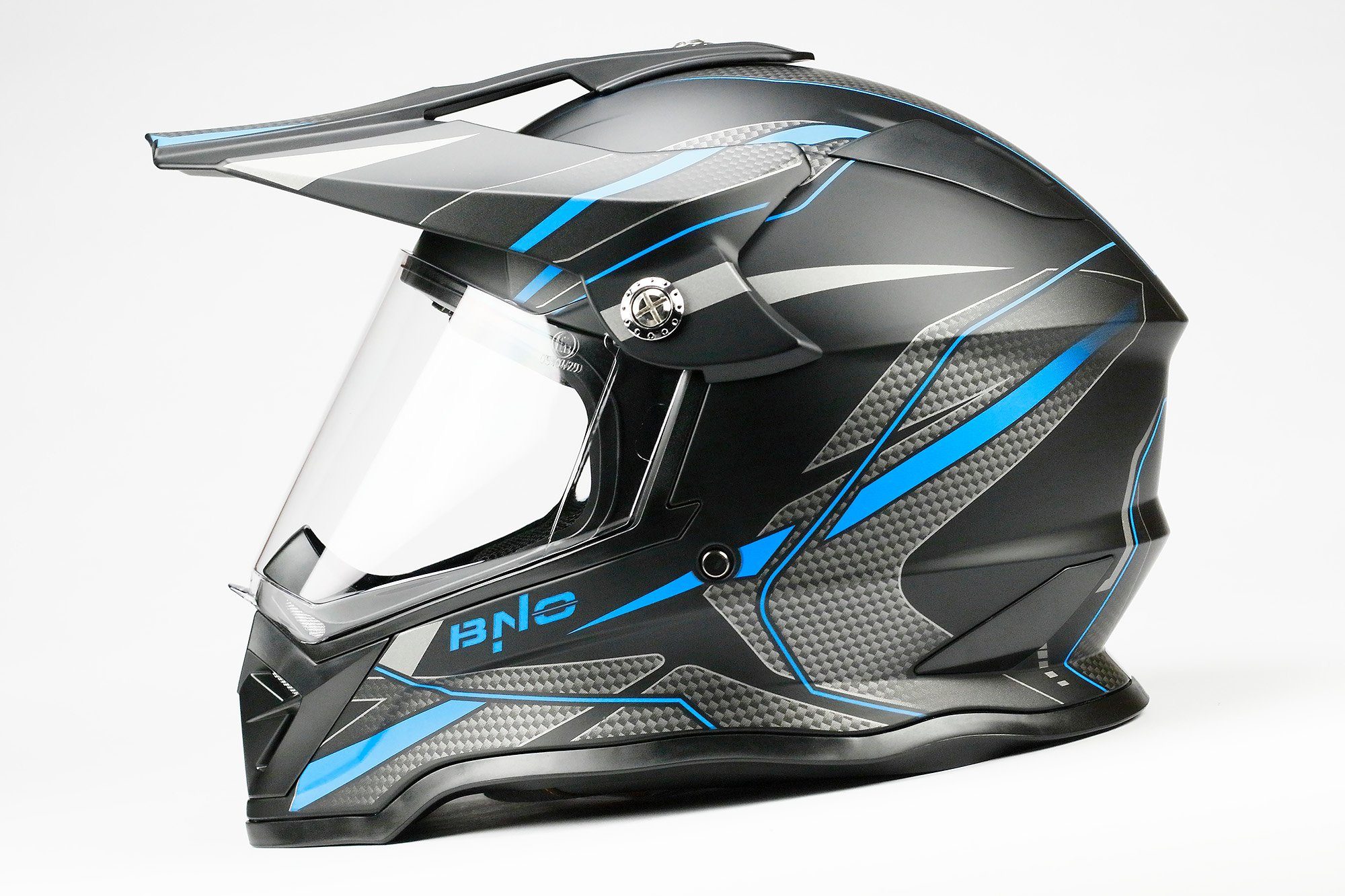 BNO Motorradhelm BNO Cross-3 Integralhelm, Crosshelm mit Visier, Visier Wechselbar, Schild Abnehmbar, volle ECE Prüfung