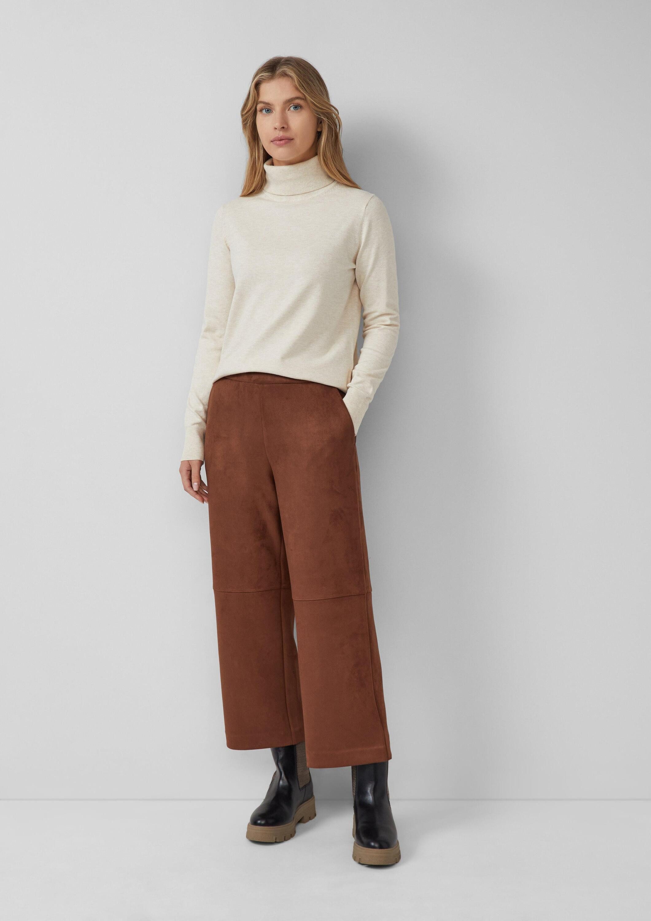 s.Oliver Culotte Hose Culotte in Velourleder-Optik günstig online kaufen