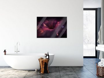 Pixxprint Glasbild Schwarzes Loch im Weltall, Schwarzes Loch im Weltall (1 St), Glasbild aus Echtglas, inkl. Aufhängungen und Abstandshalter