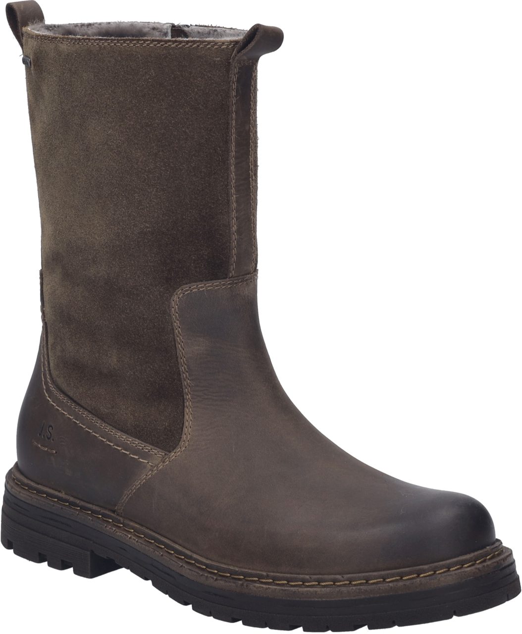 Josef Seibel Curtis 52 Winterstiefel Blockabsatz, Stiefelette mit Logoprägung, Weite G (weit)