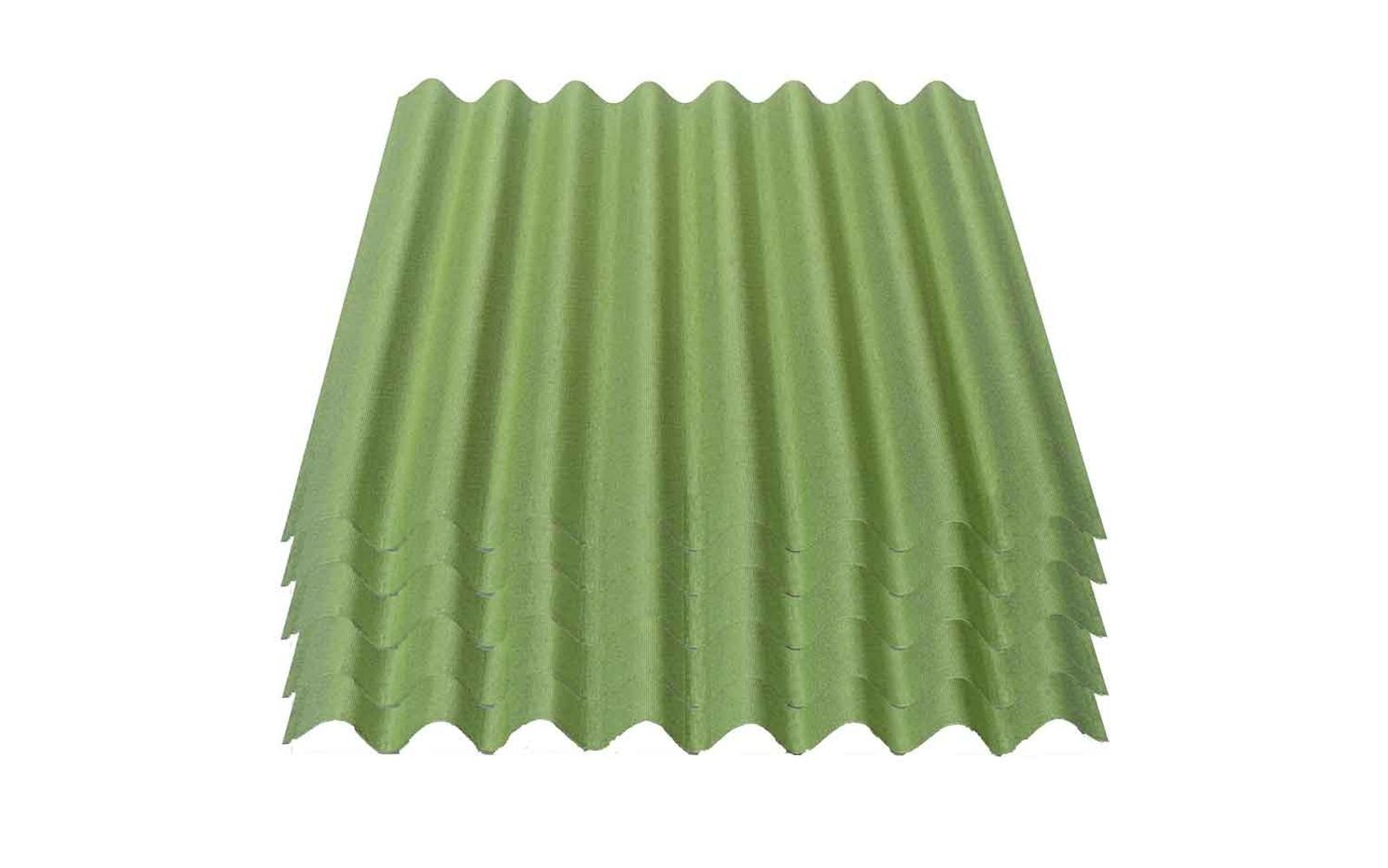 Onduline Dachpappe Onduline Easyline Dachplatte Wandplatte Bitumenwellplatten Wellplatte 5x0,76m² - grün, wellig, 3.8 m² pro Paket, (5-St)