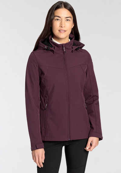 Icepeak Softshelljacke D SOFTSHELLJACKE BRENHAM mit hohem Stehkragen