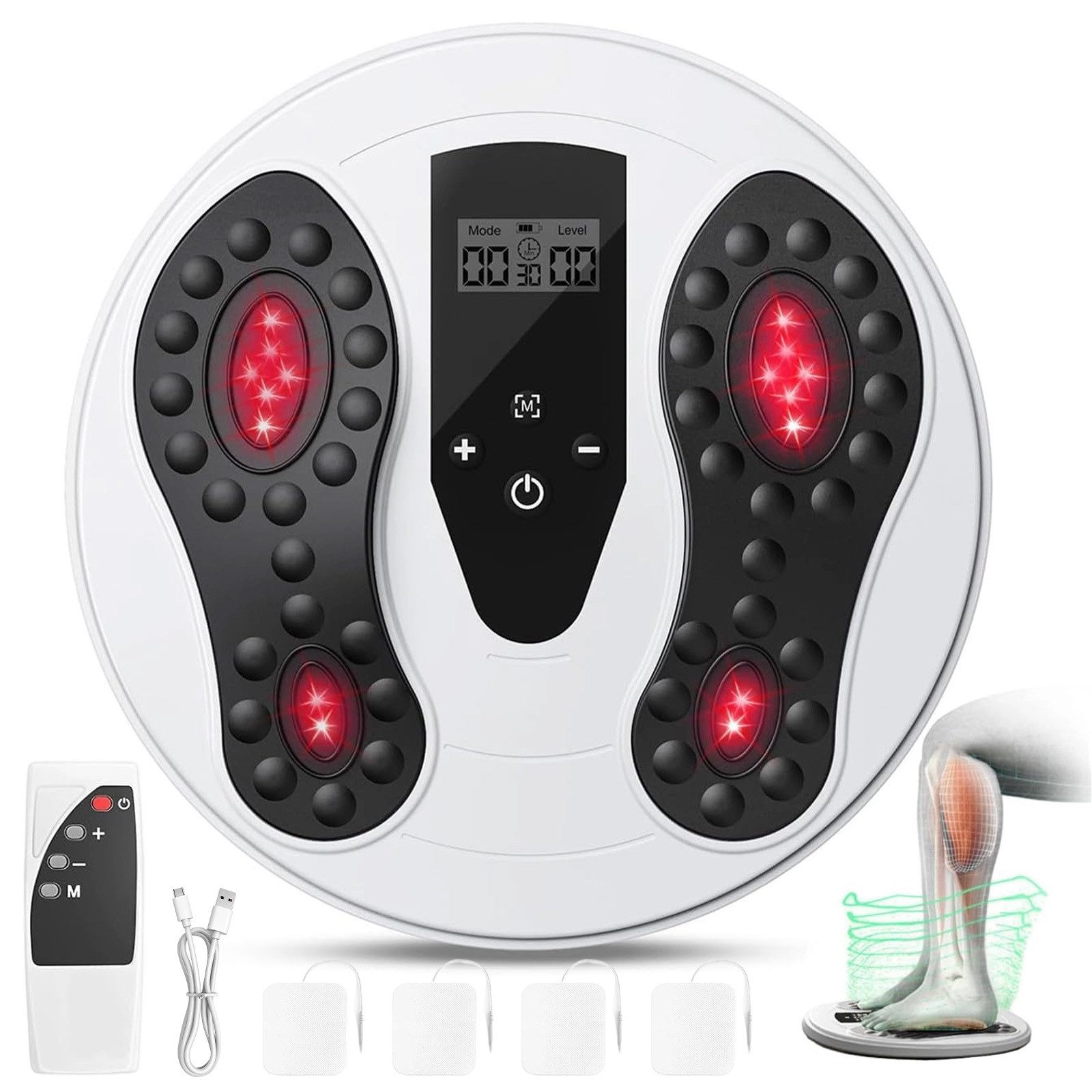 EMS-Fußmassage-Gerät Medic Durchblutungsstimulator für Füße & Beine 500/1200mah