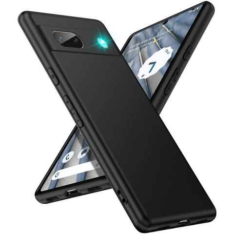 CoolGadget Handyhülle Black Series Handy Hülle für Google Pixel 7a 6,1 Zoll, Edle Silikon Schlicht Robust Schutzhülle für Pixel 7a Hülle