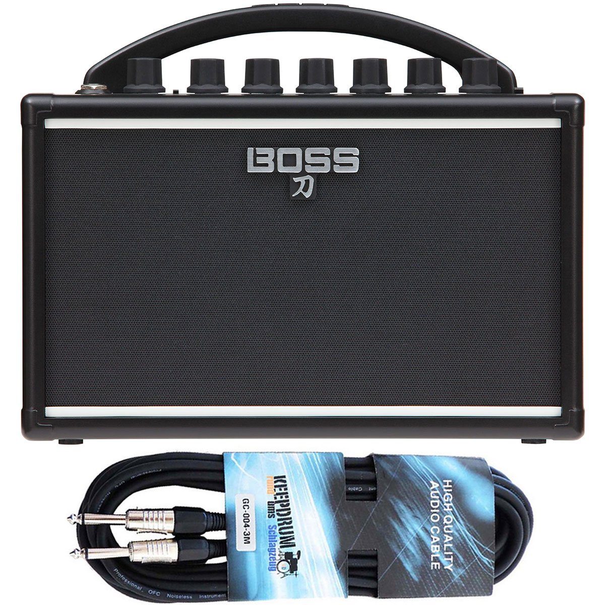 E-Gitarre Boss Katana Mini Gitarren Verstärker mit Kabel