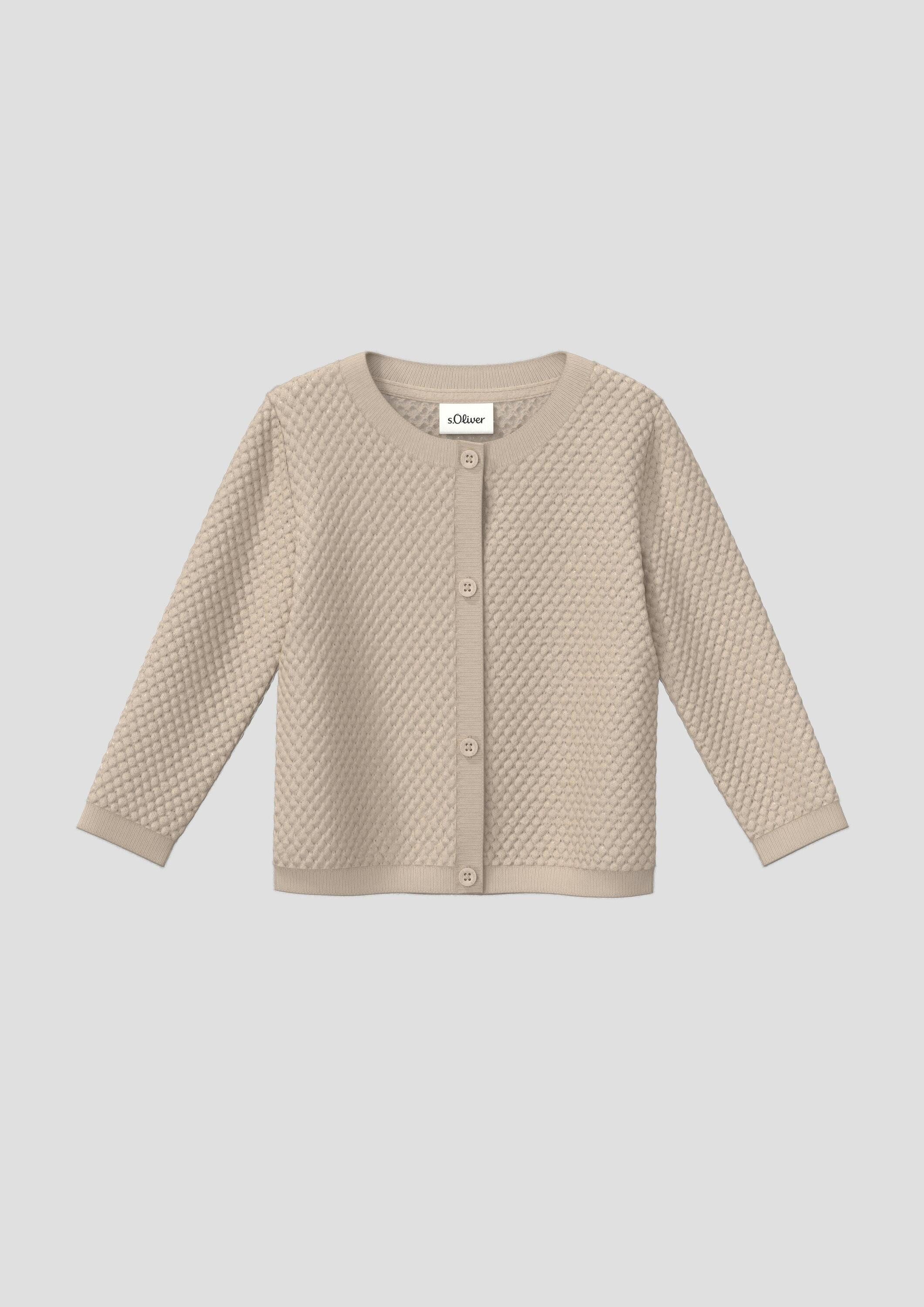 s.Oliver Cardigan Strickjacke Unisex Strickjacke mit Strukturmuster
