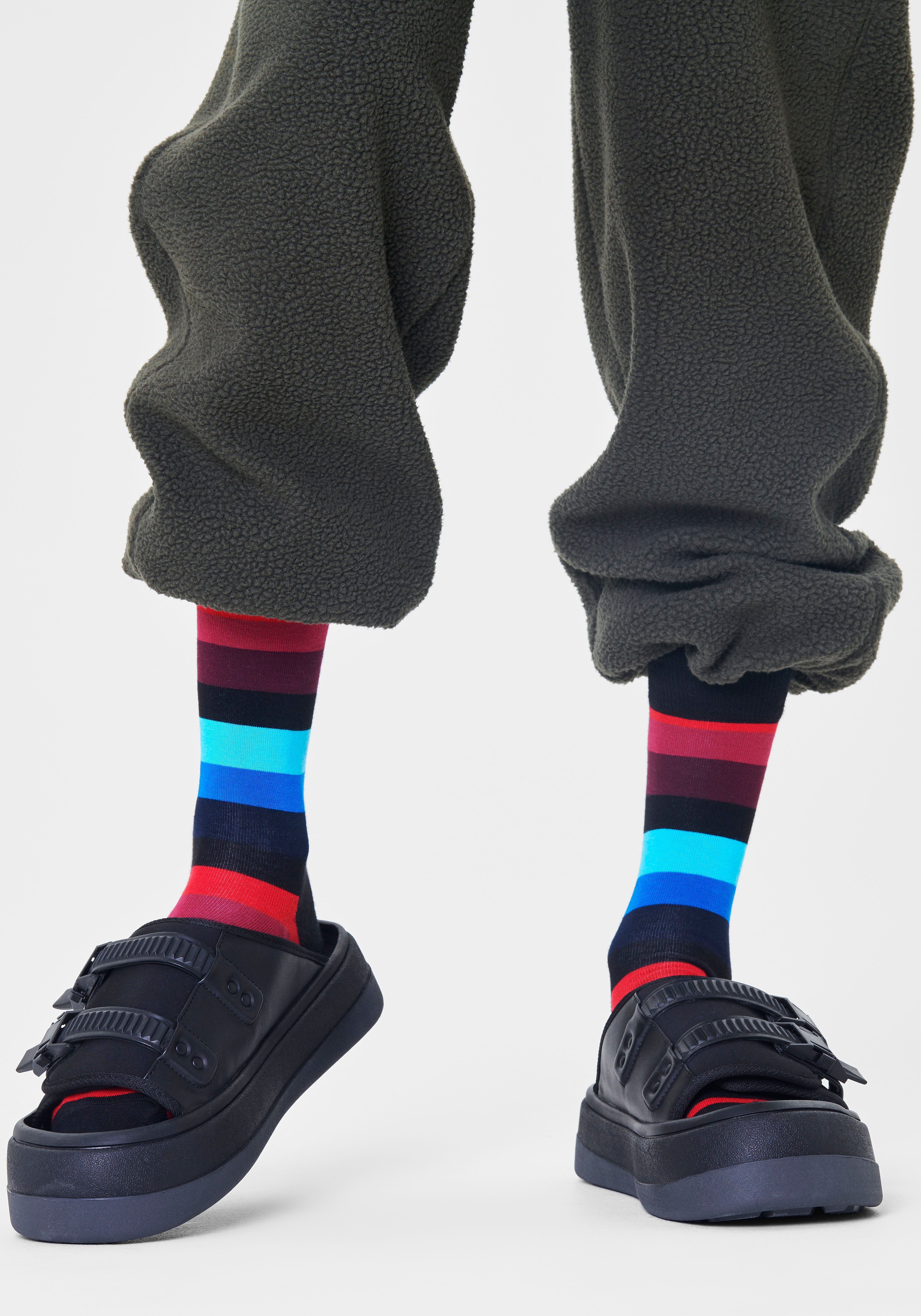 Happy Socks Socken (3-Paar) Big Dot & Diamond Socks & Strip Faded