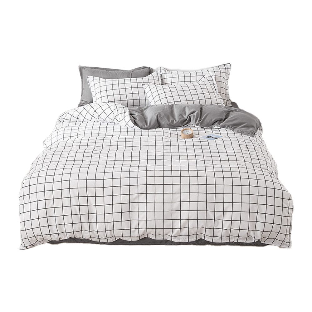 Kaket Bettwäsche Set, Kariertes Bettbezug Set günstig online kaufen
